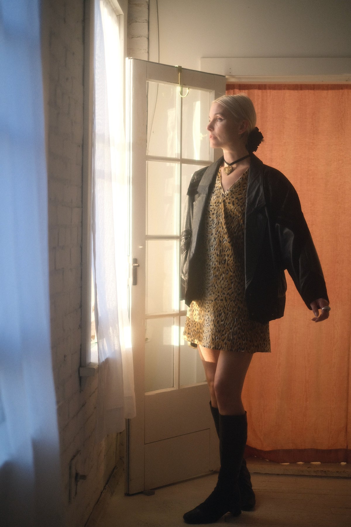 1980s Floral Leather Jacket