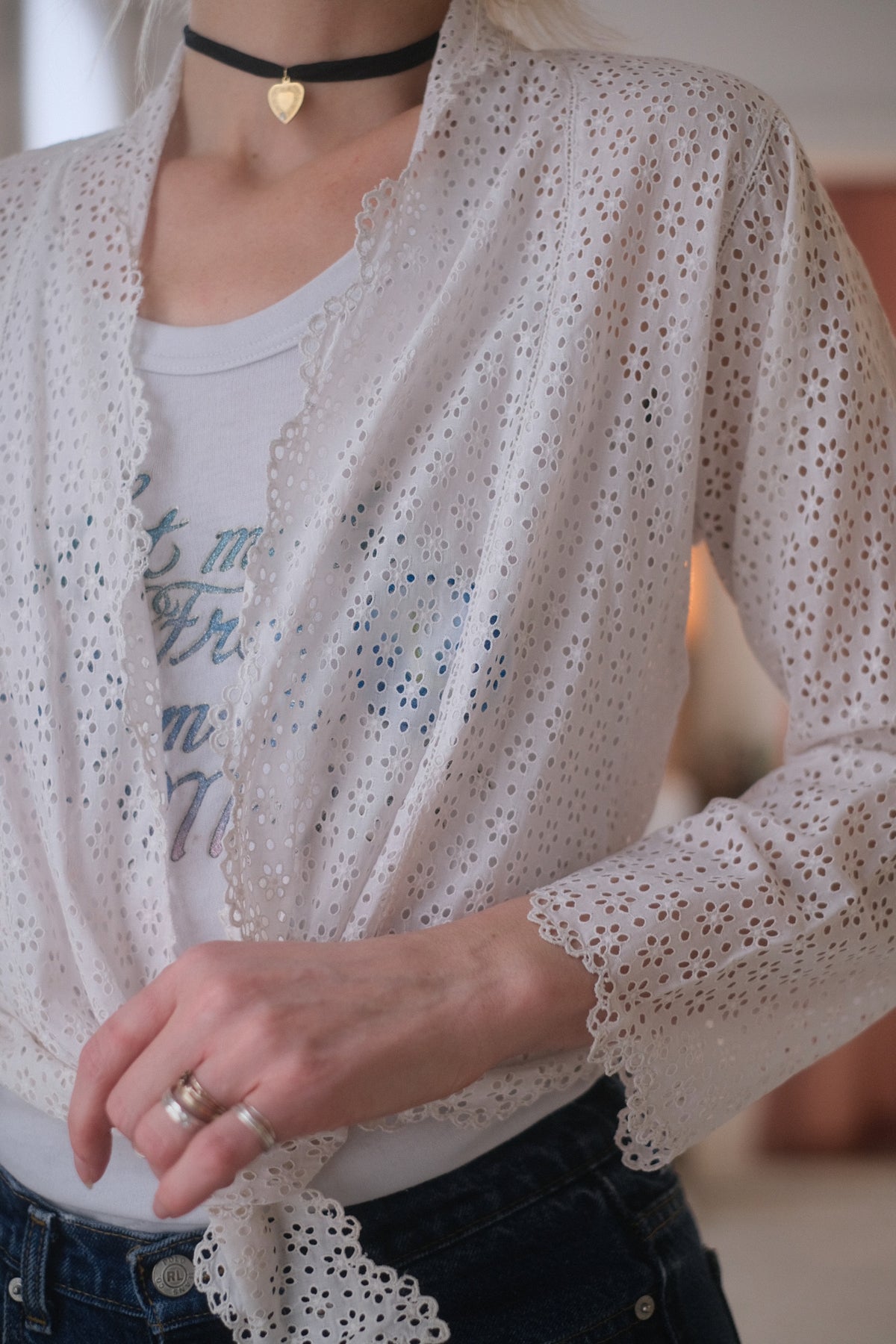 Antique Eyelet Cardi