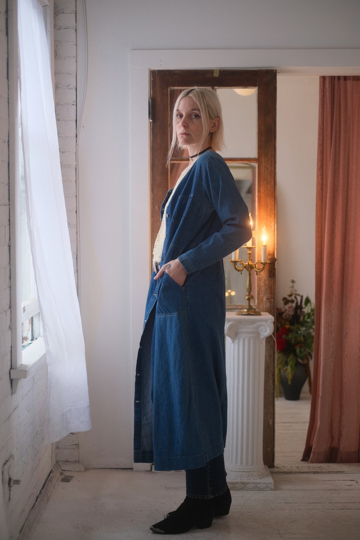 2000s Denim Duster / Dress