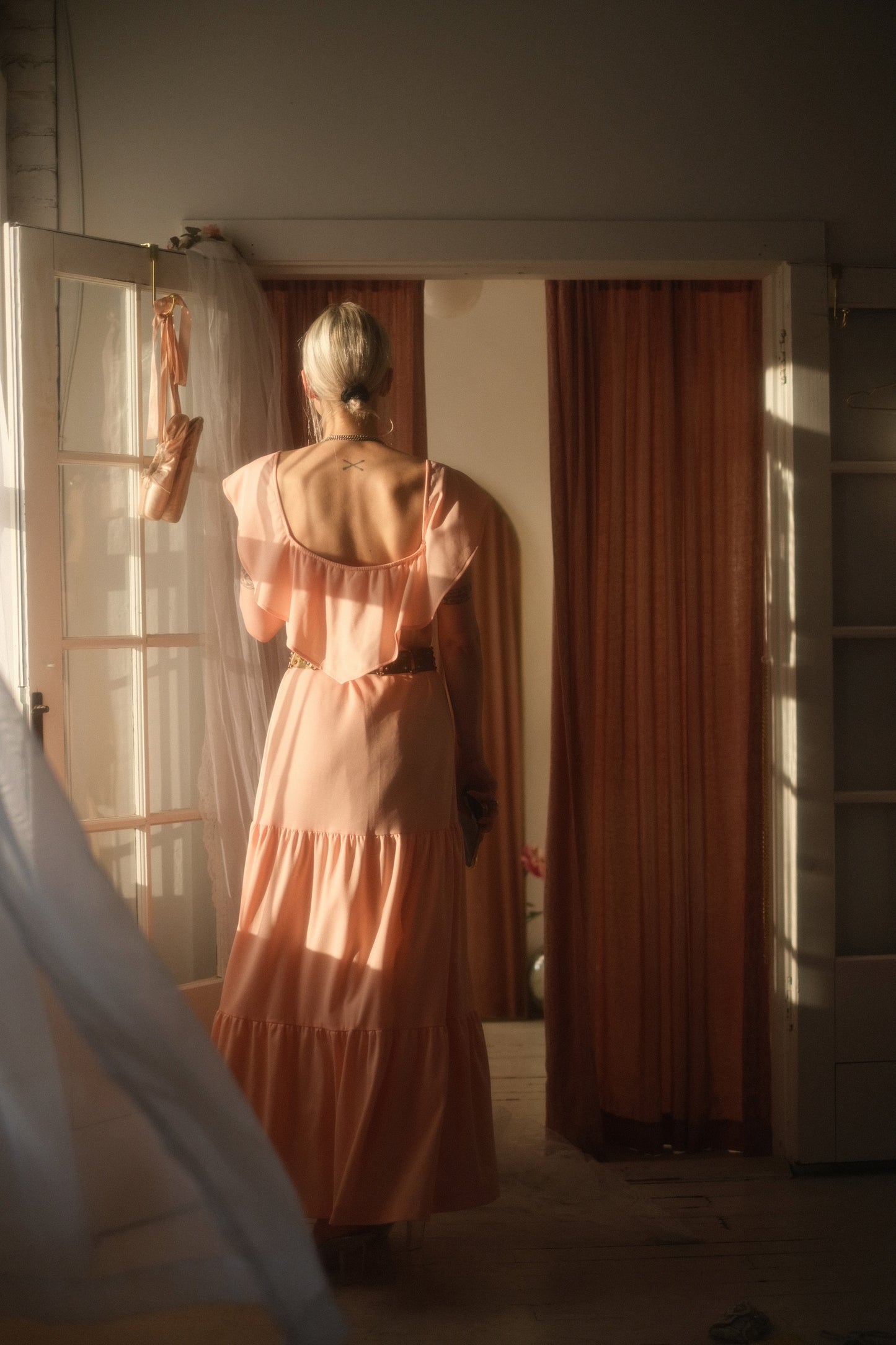 1970s Peach Gown
