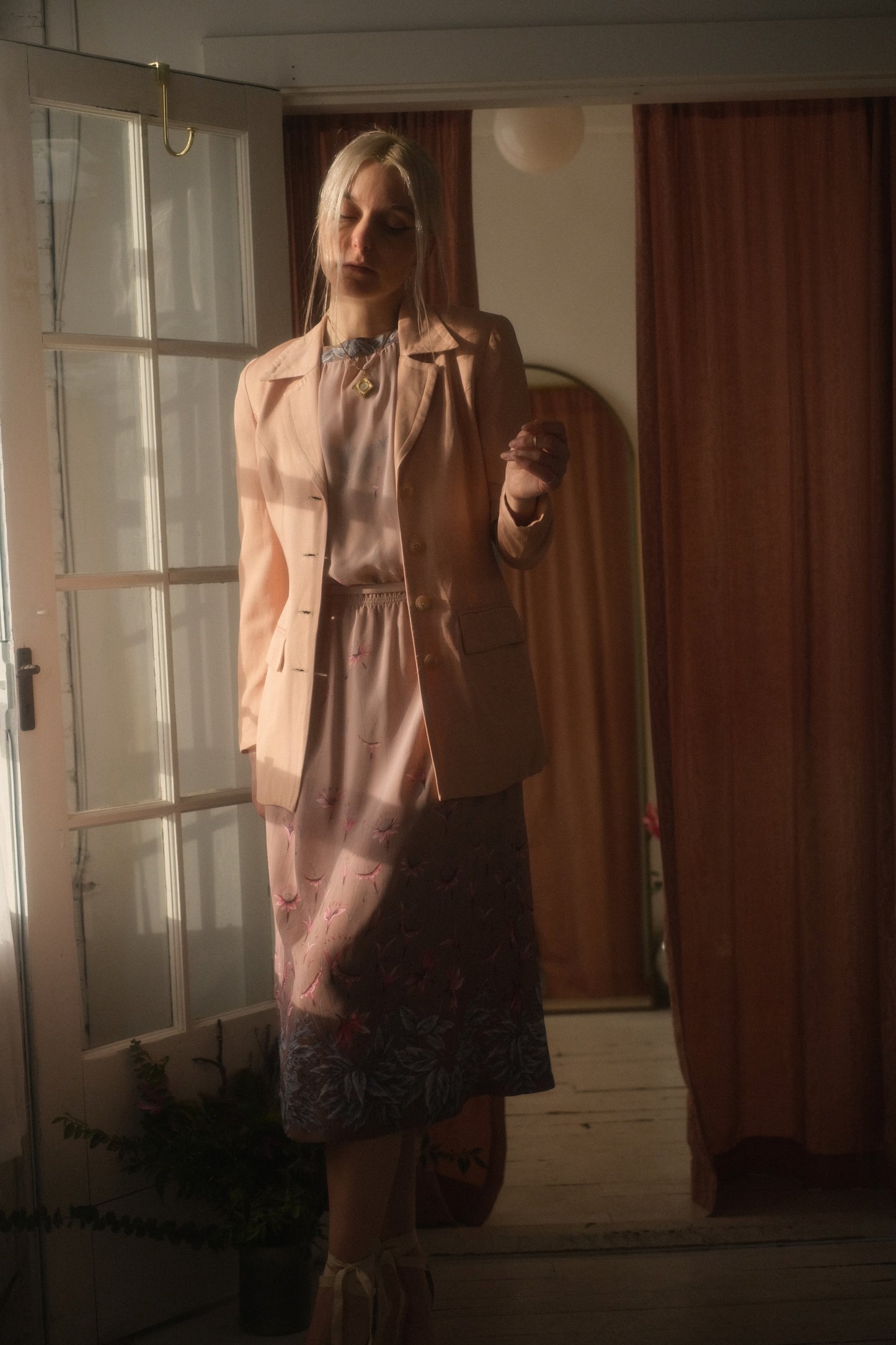 1980s Blush Suit Jacket