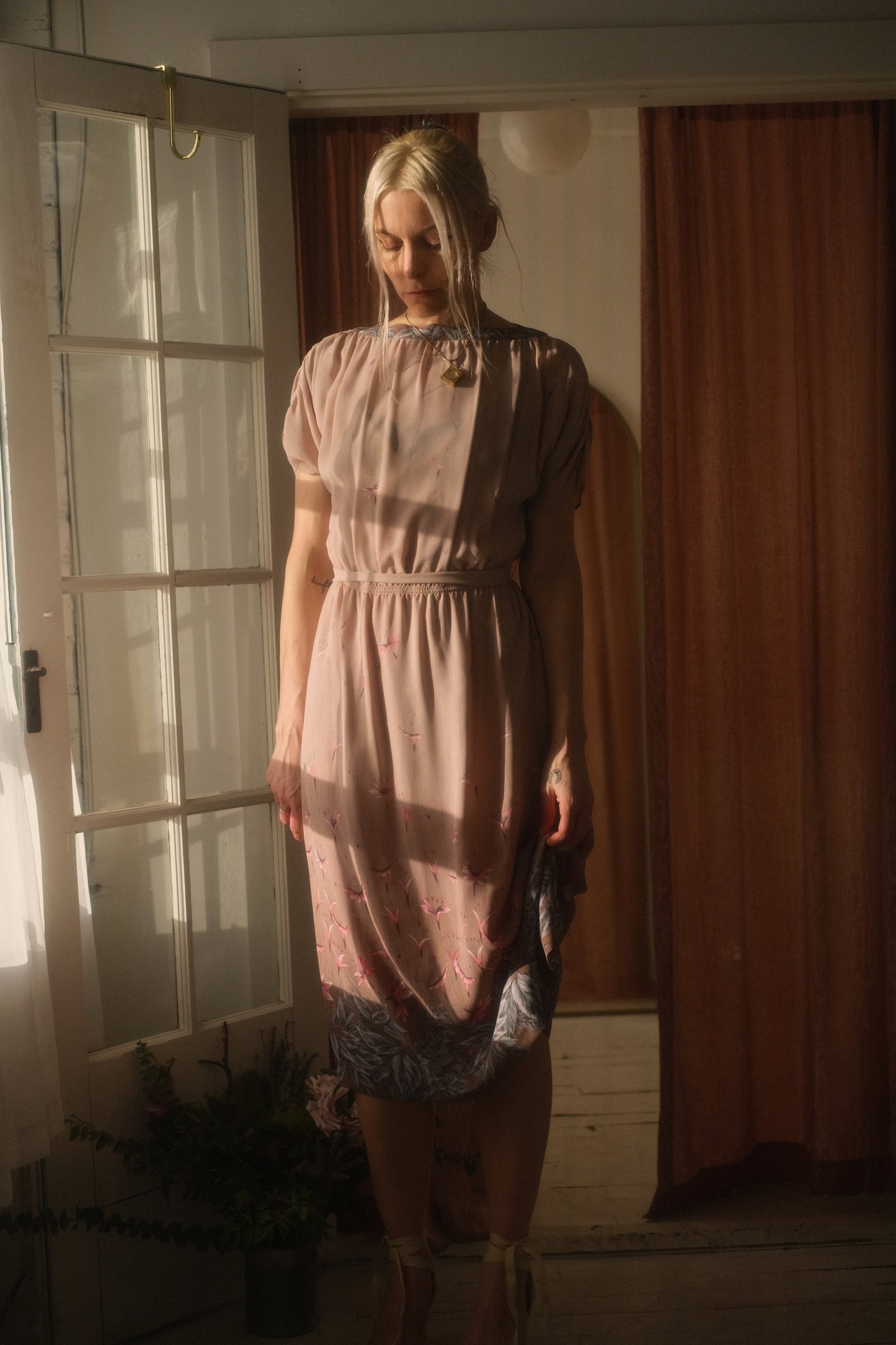 1980s Pastel Garden Dress