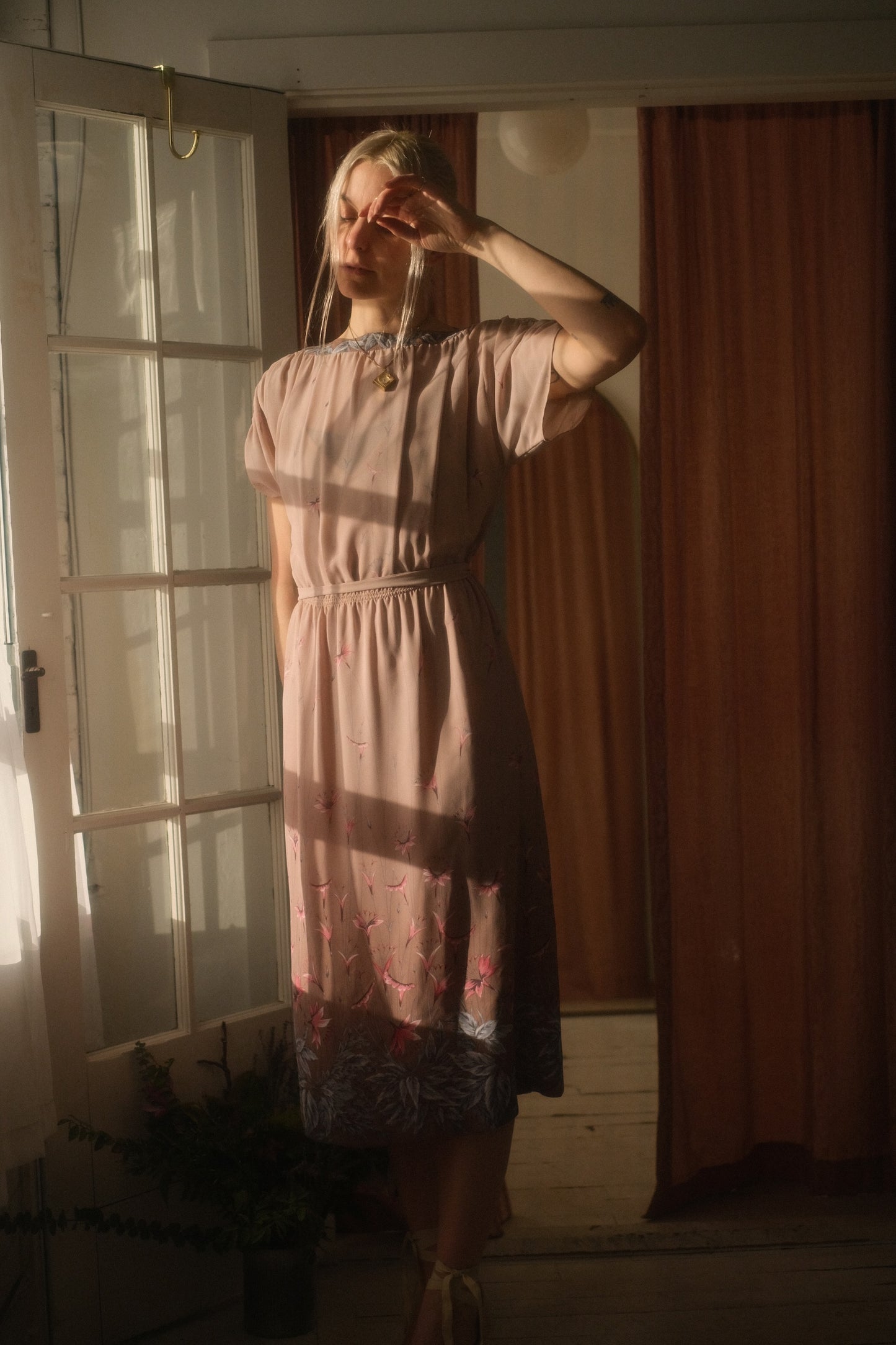 1980s Pastel Garden Dress