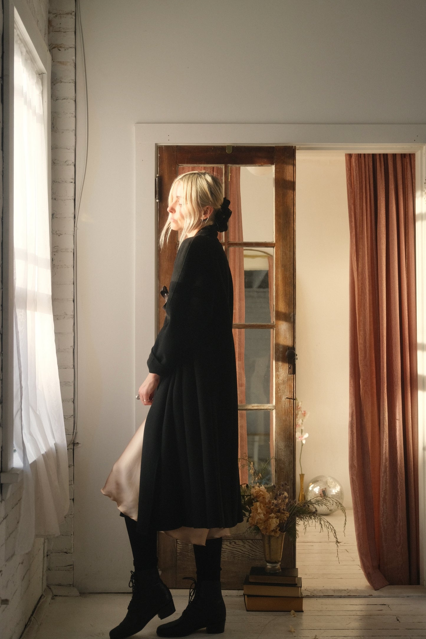 1990s Pleat Wool Overcoat