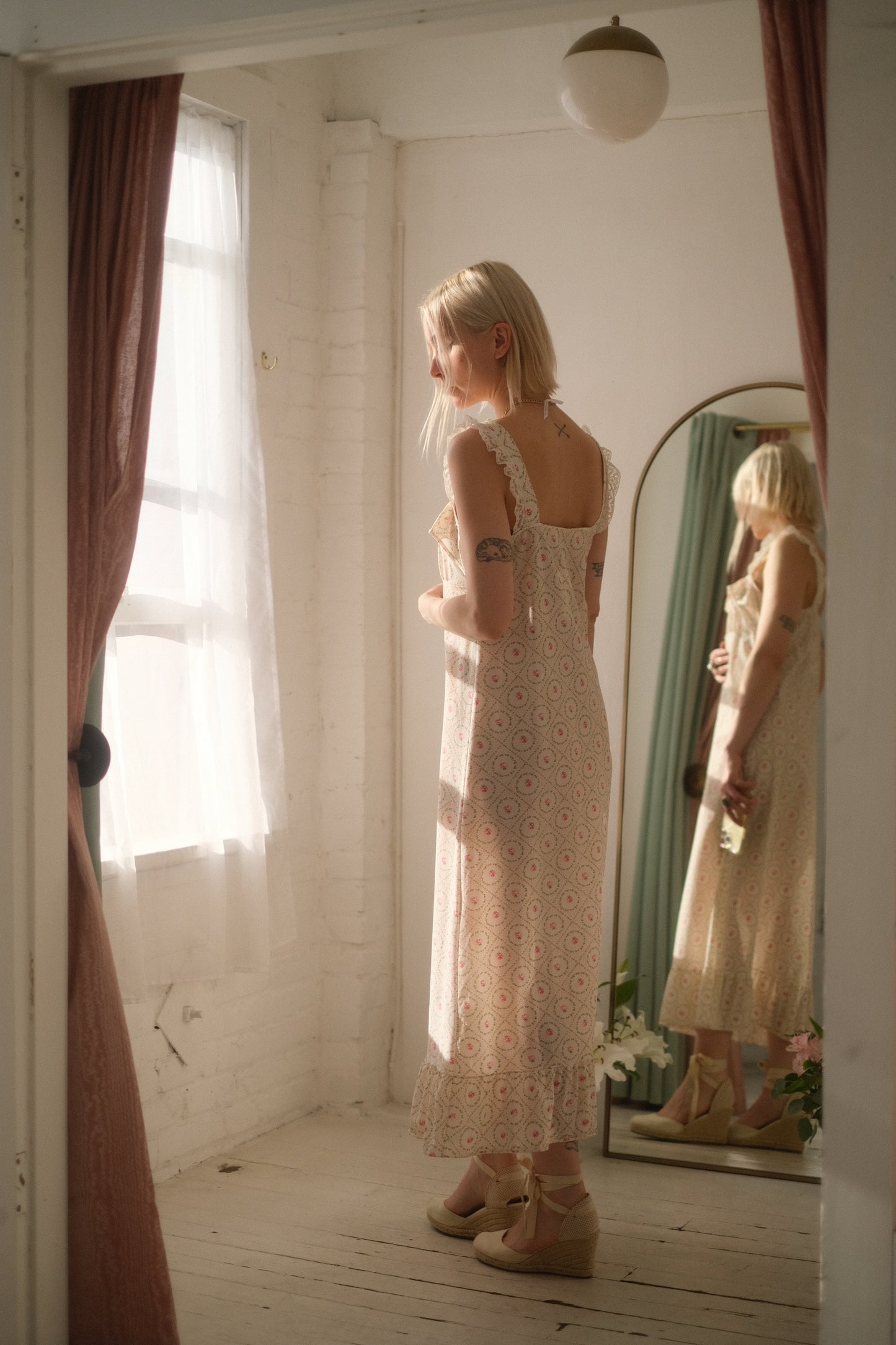 1970s Rose Dress