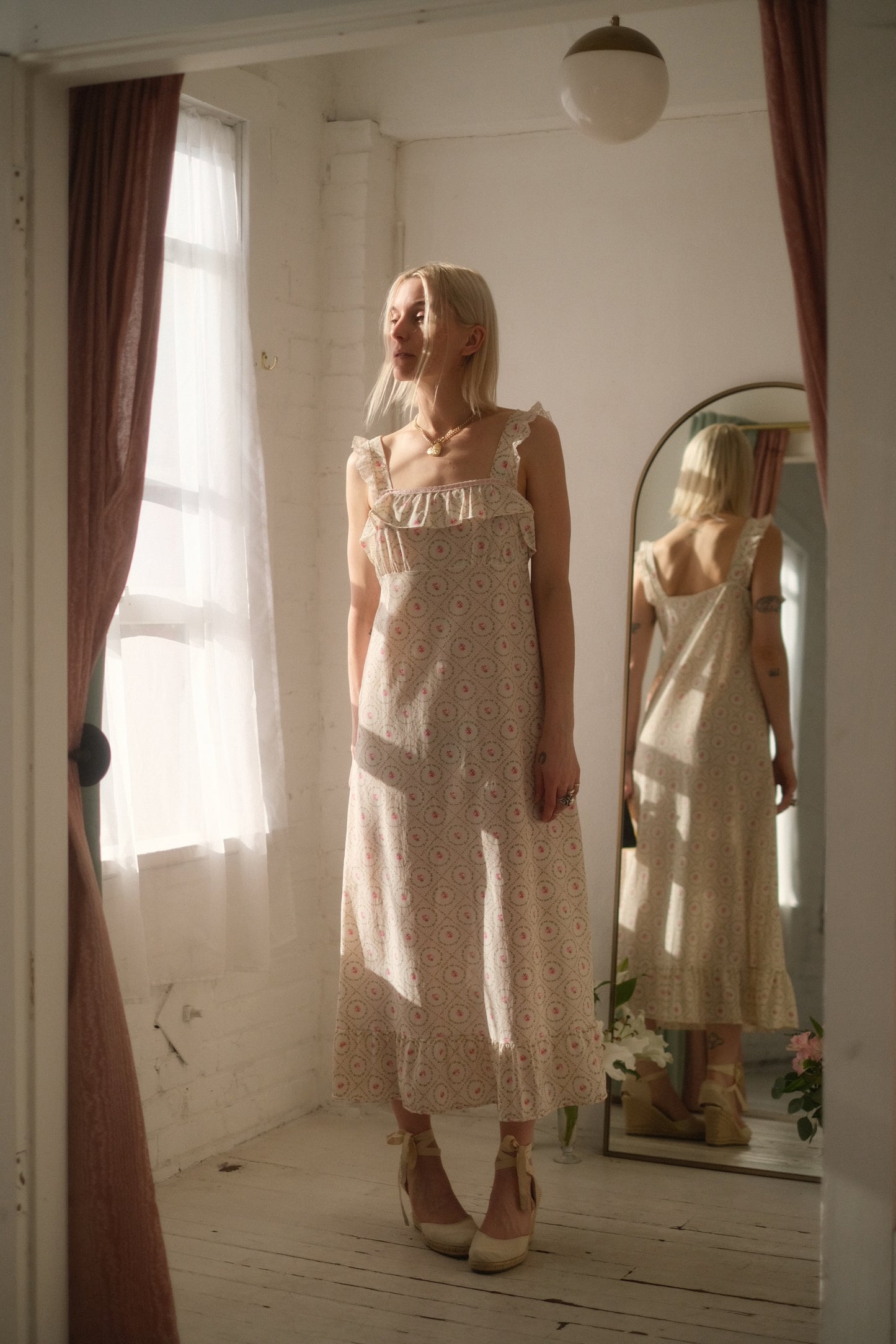 1970s Rose Dress