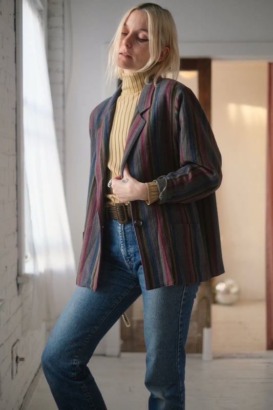 1980s Rainbow Stripe Blazer