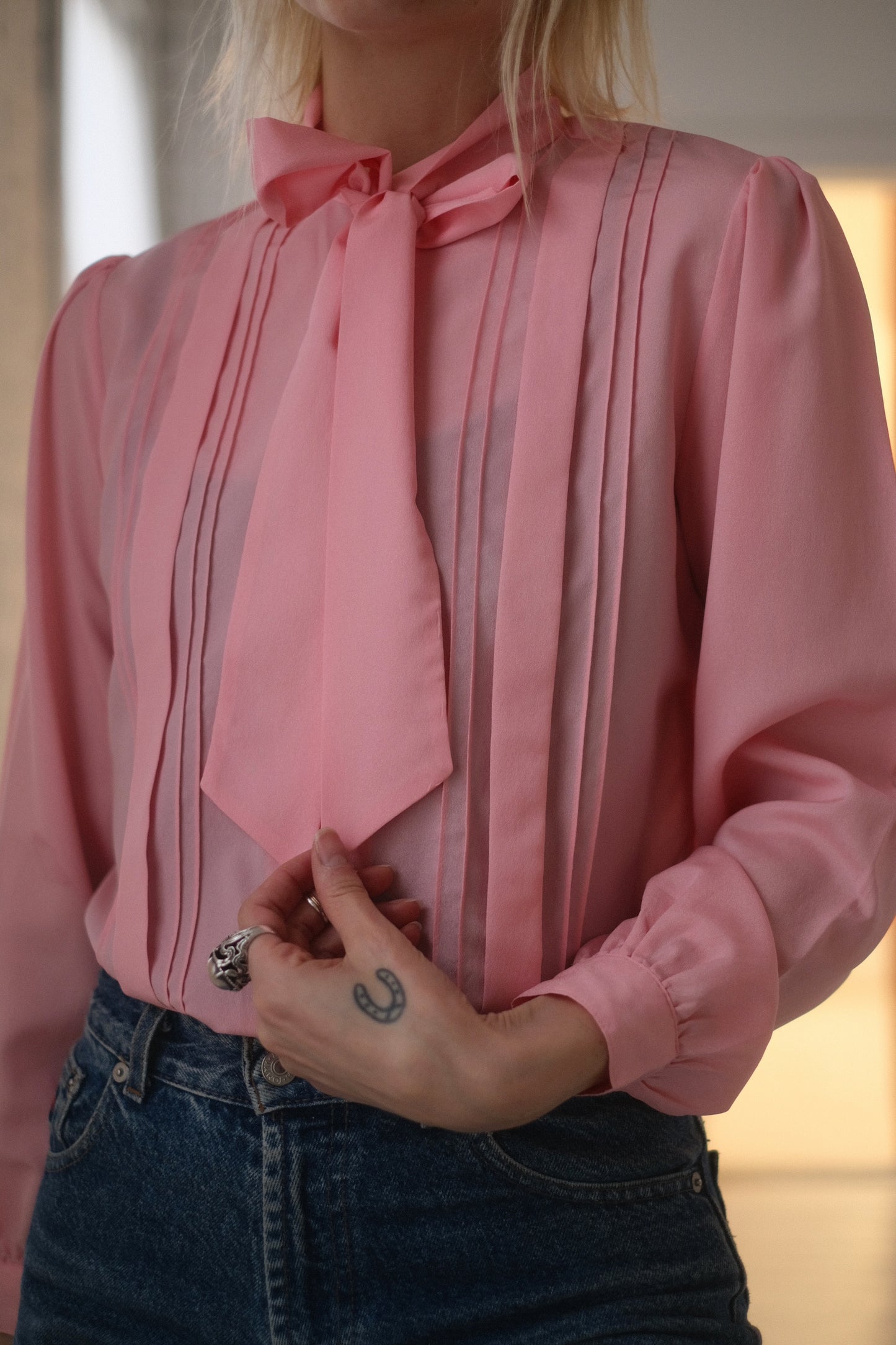 1970s Bubblegum Bow Blouse