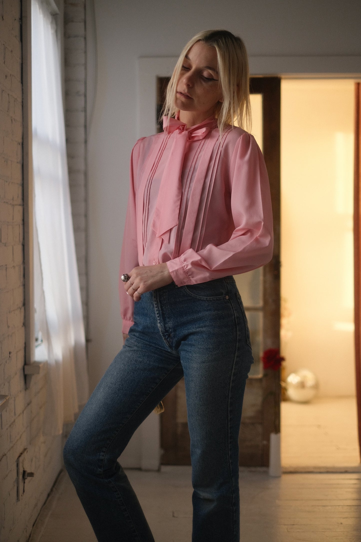 1970s Bubblegum Bow Blouse