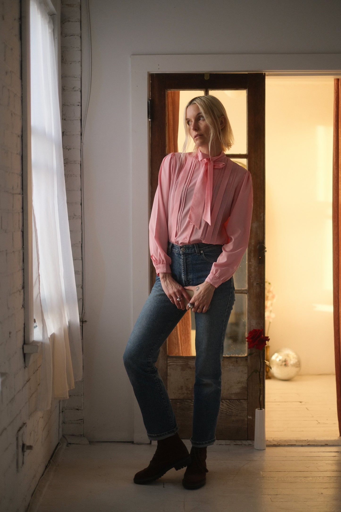 1970s Bubblegum Bow Blouse