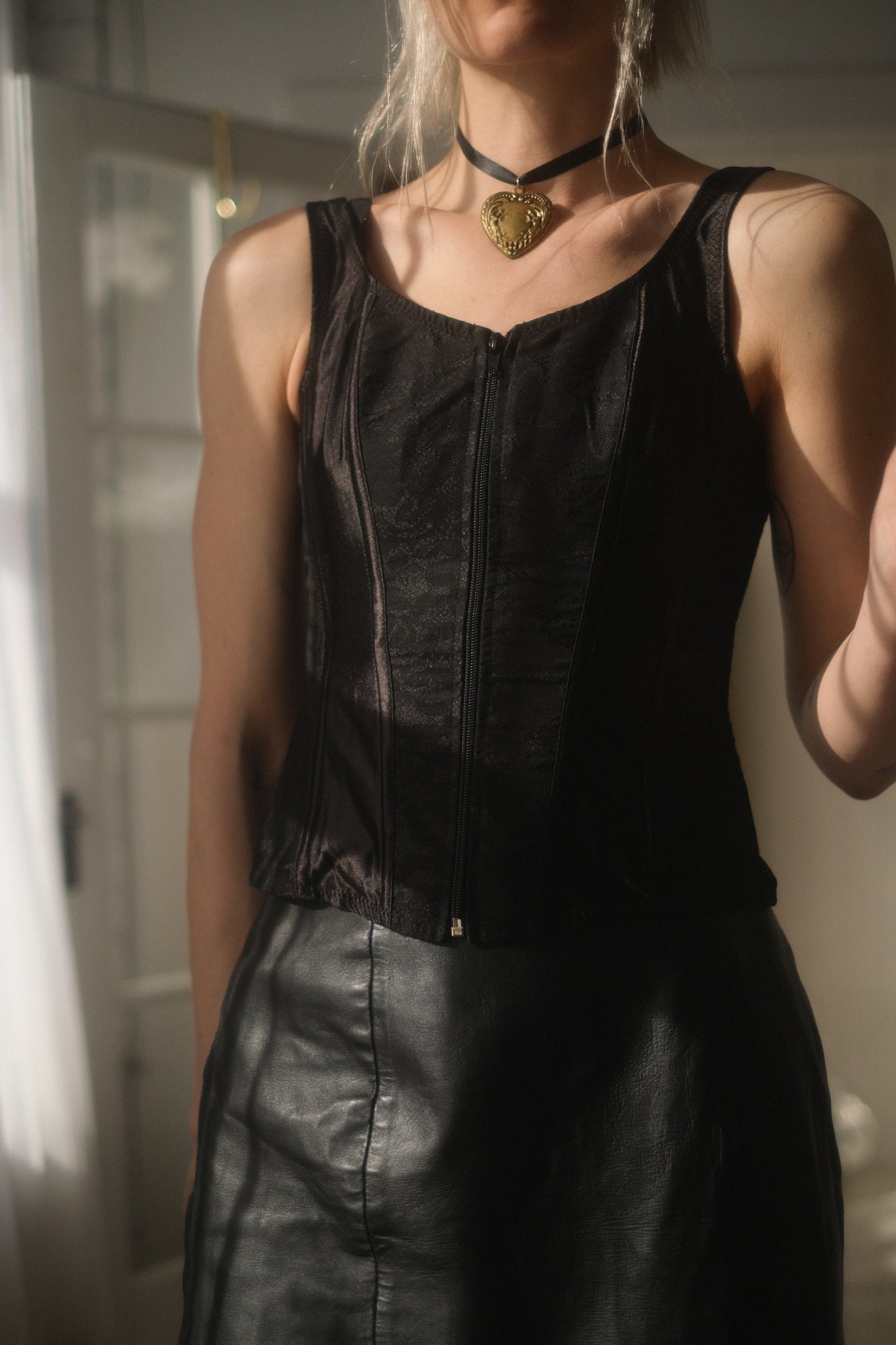1980s Leather Mini Skirt