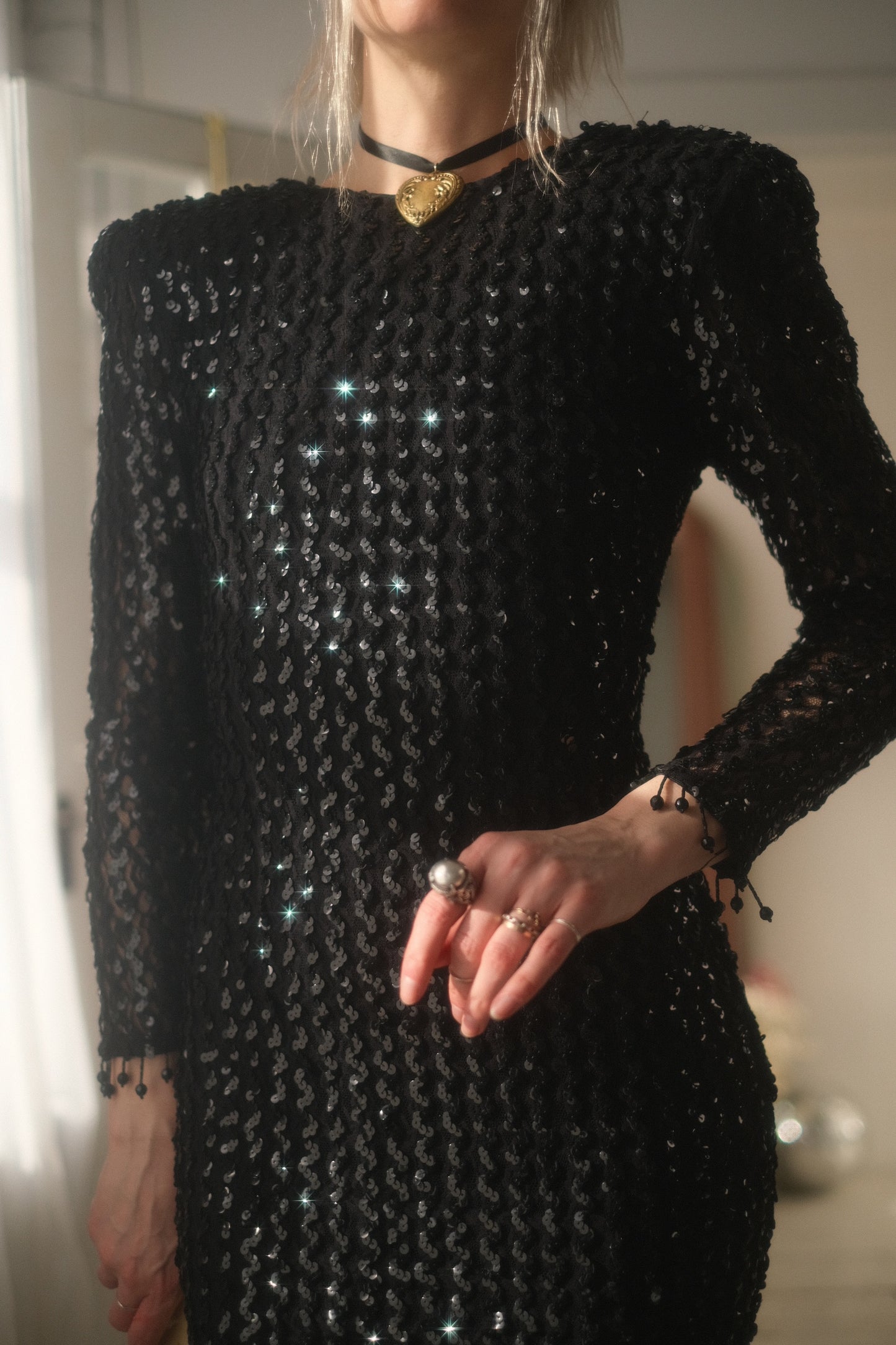 1980s Sequin Mini Dress
