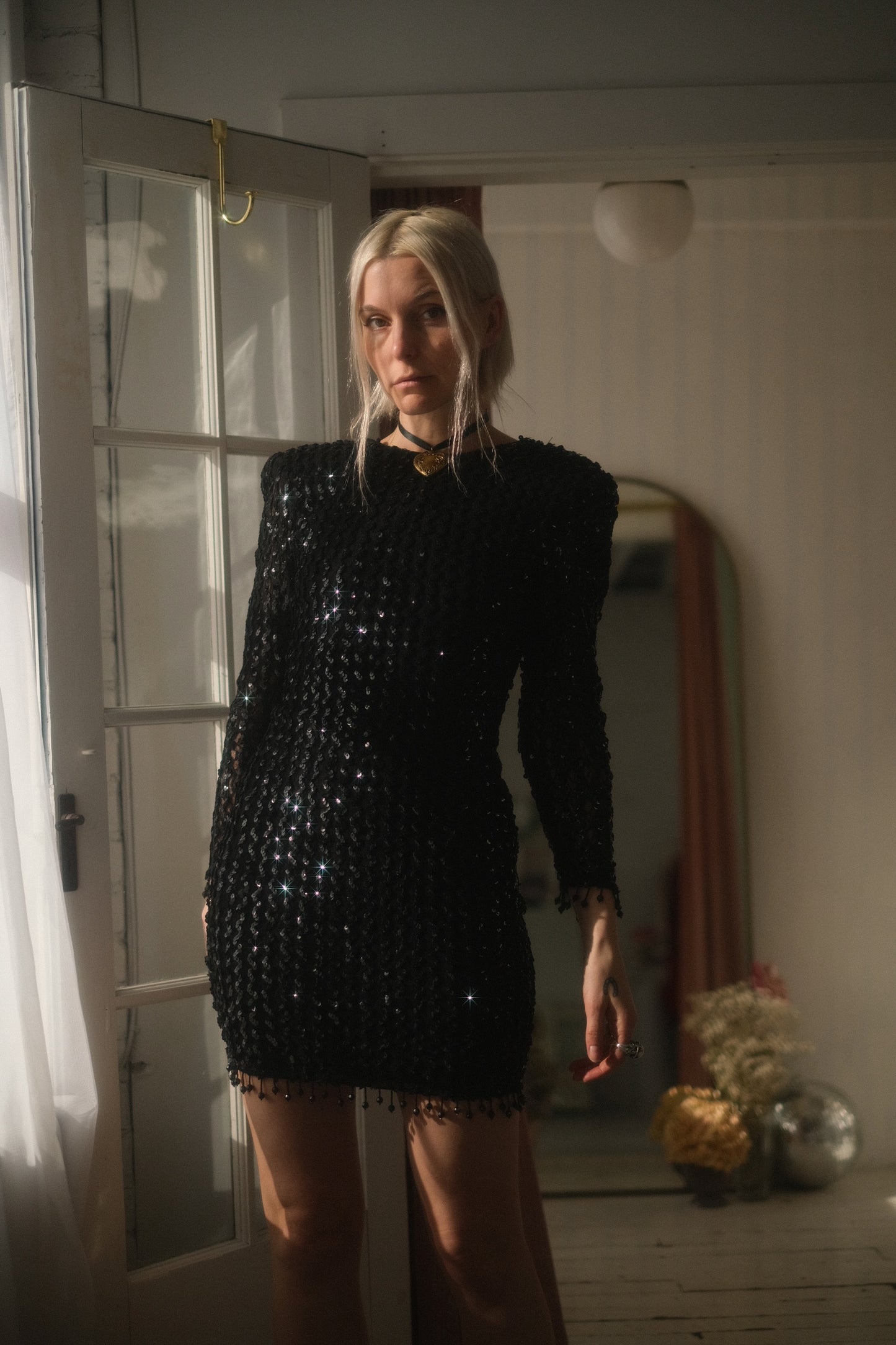 1980s Sequin Mini Dress