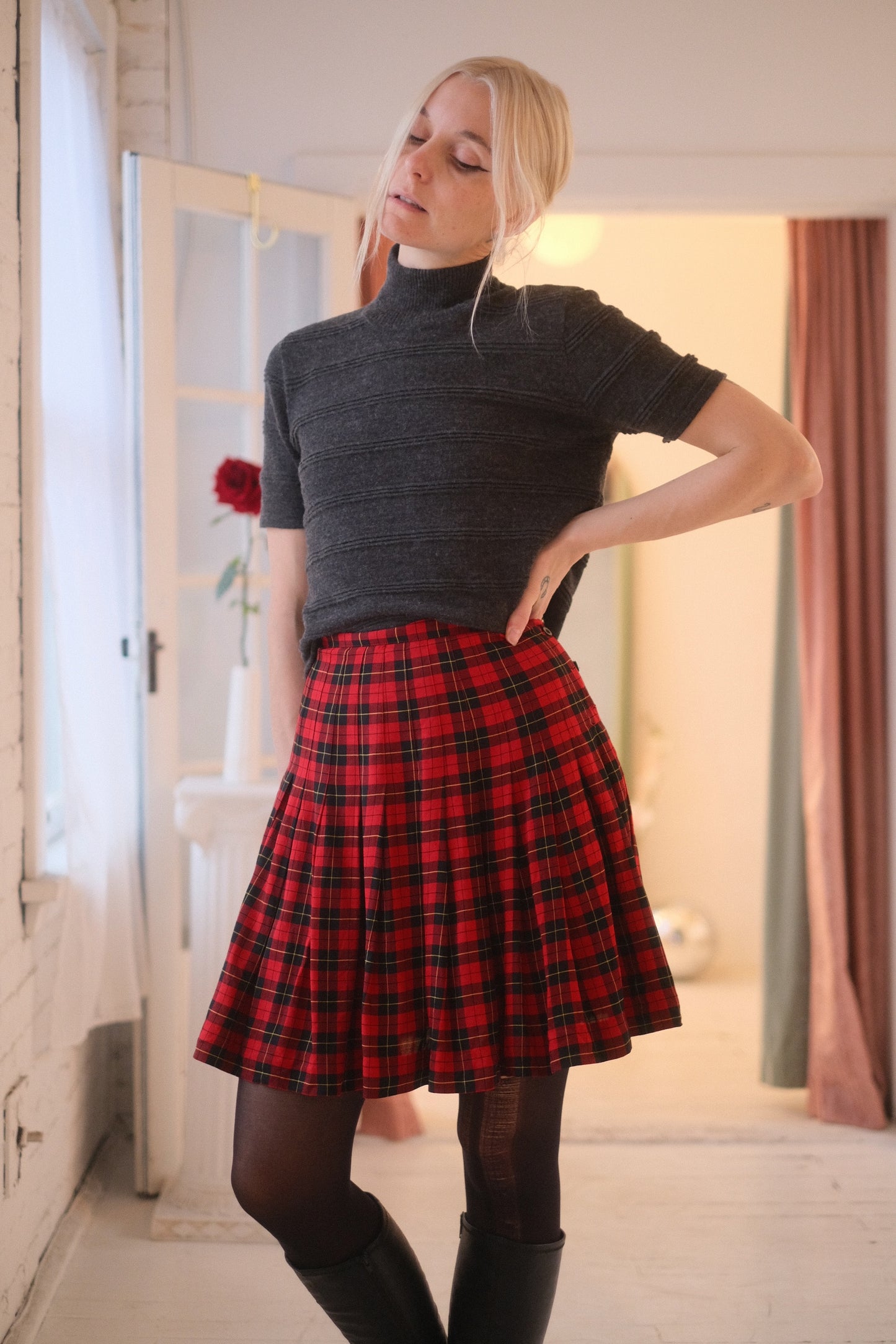 1990s Plaid Mini Kilt