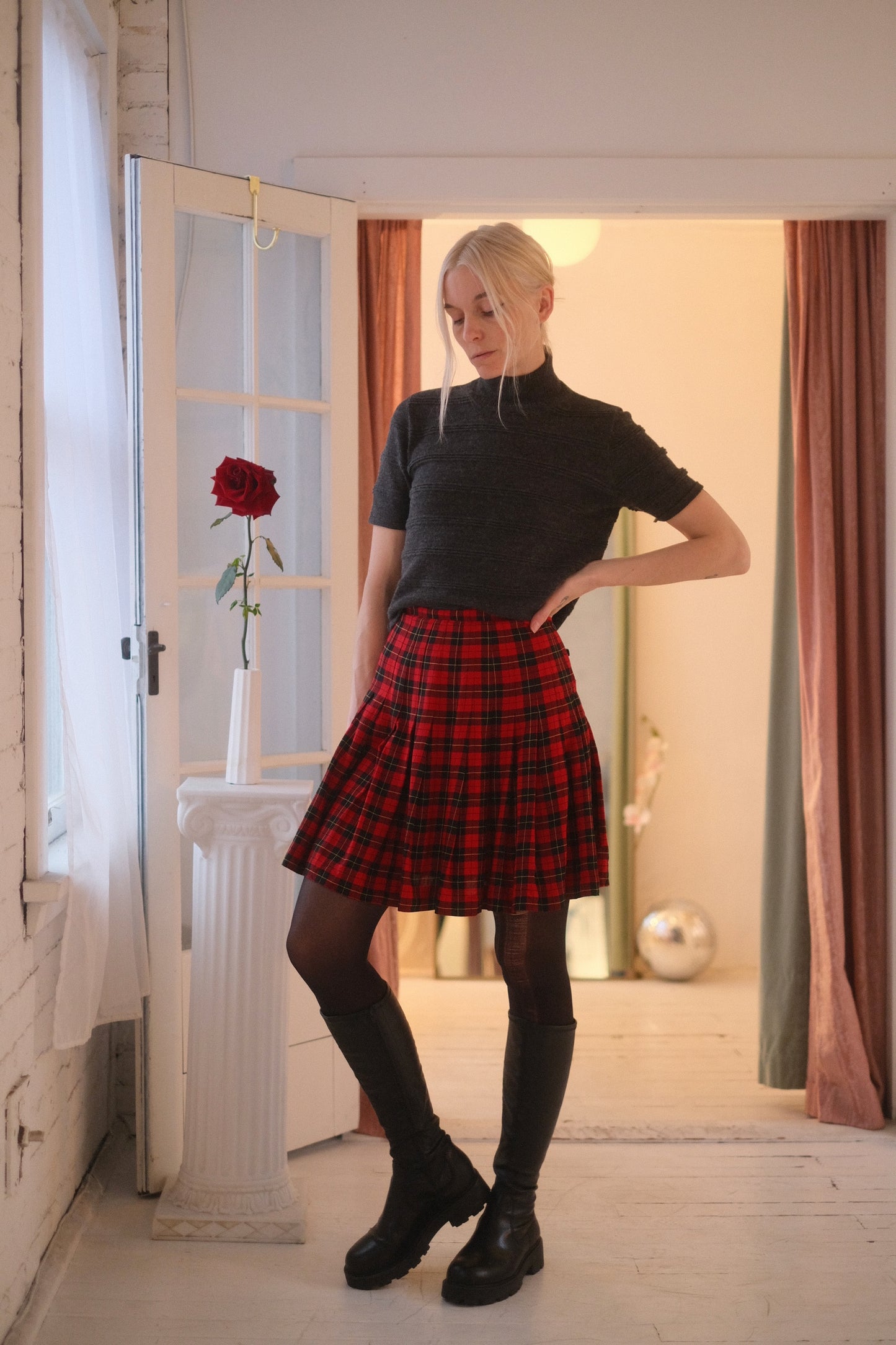 1990s Plaid Mini Kilt