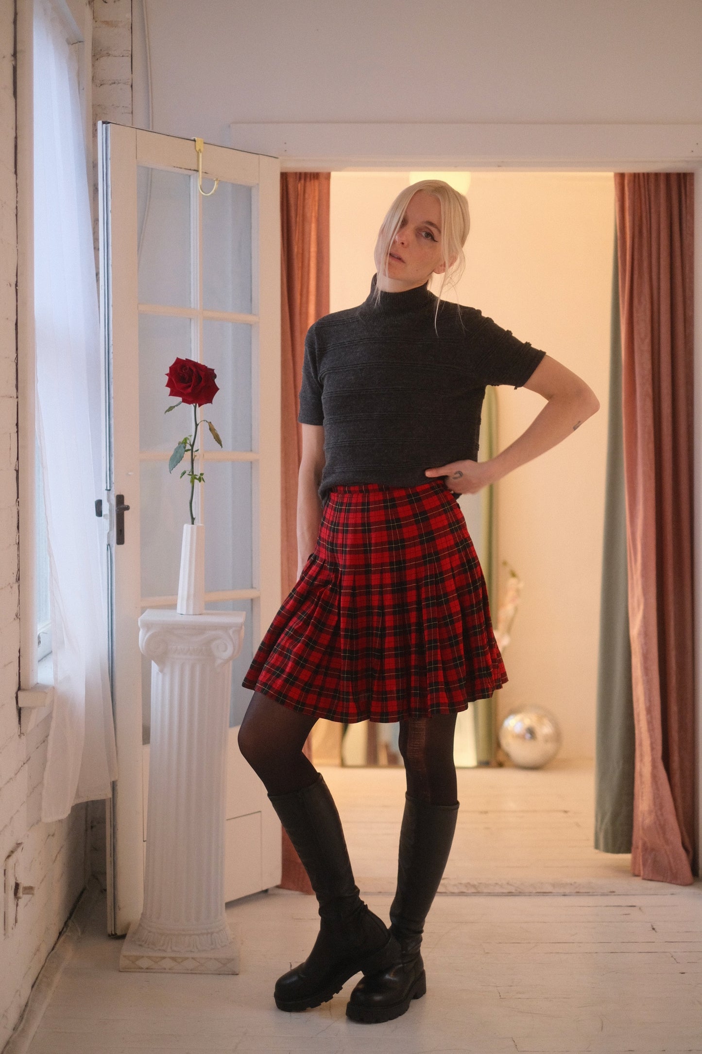 1990s Plaid Mini Kilt