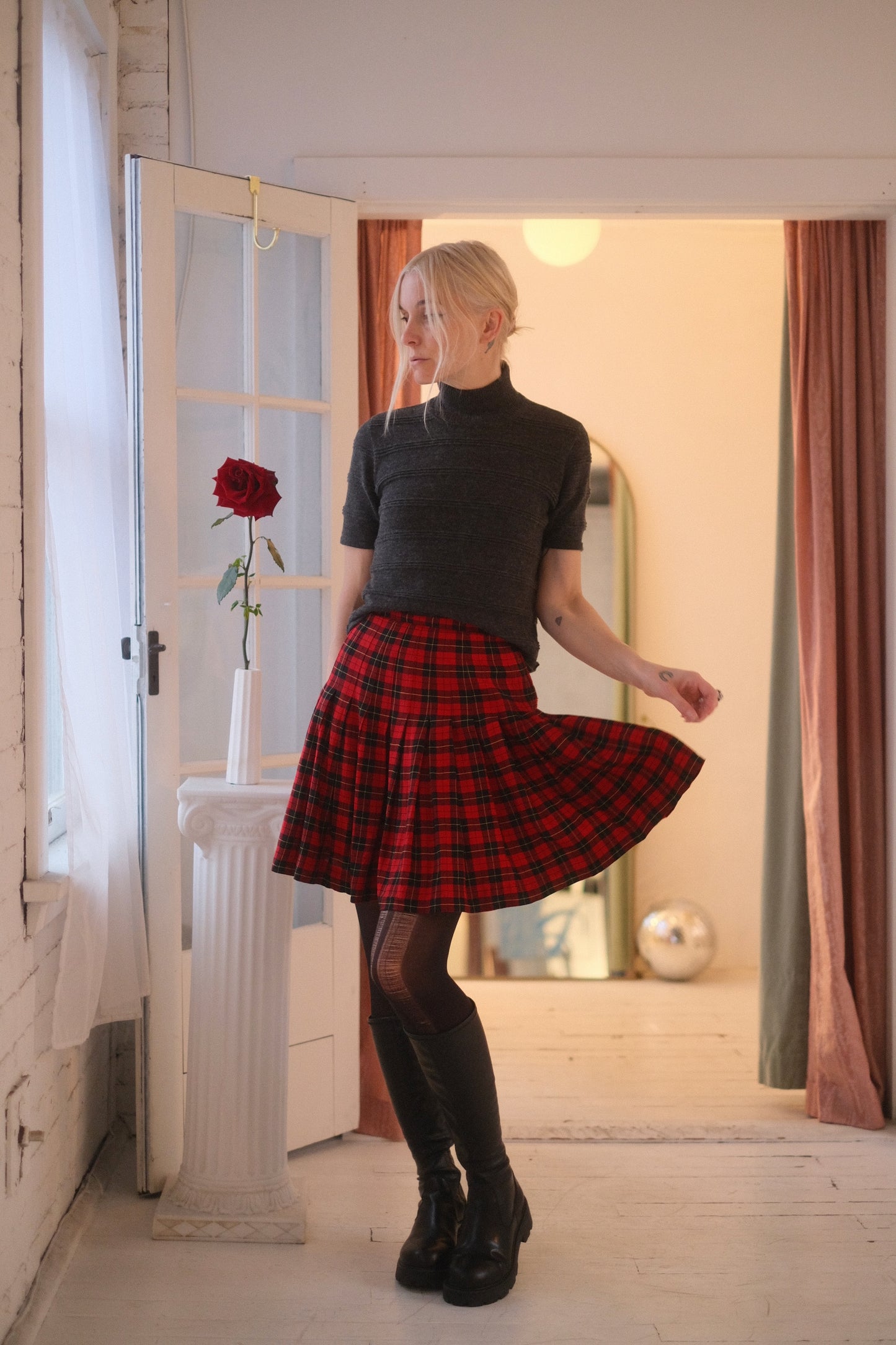 1990s Plaid Mini Kilt