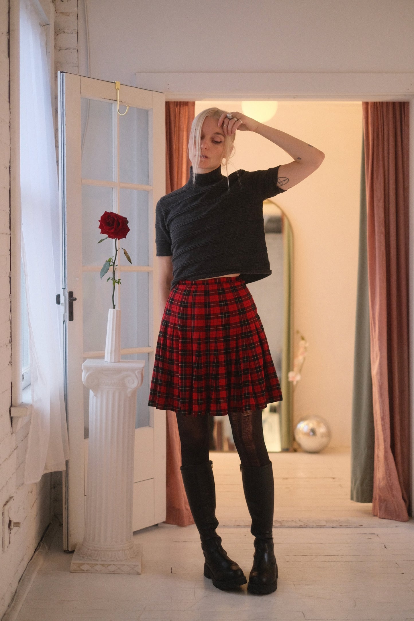 1990s Plaid Mini Kilt