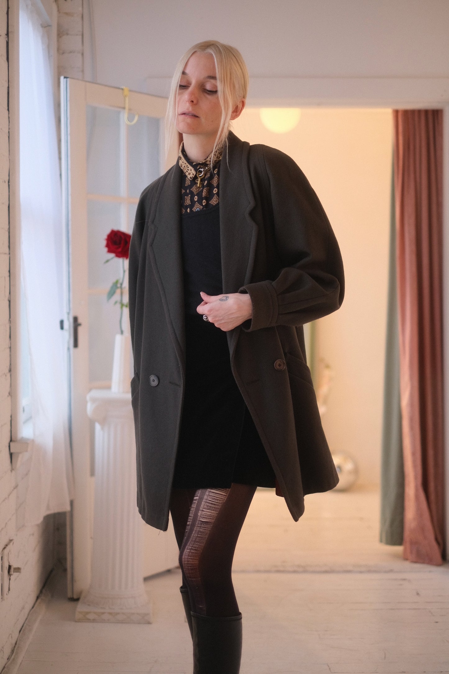 1980s Femme Wool Overcoat