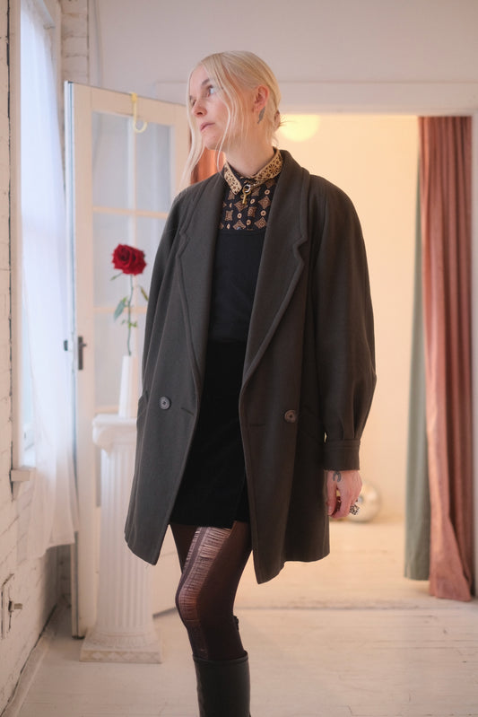 1980s Femme Wool Overcoat