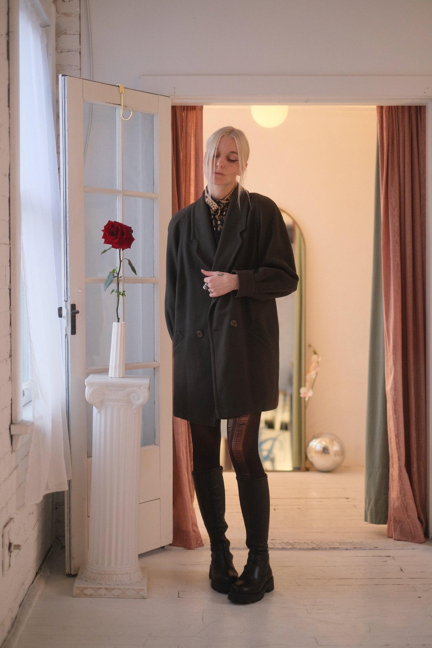 1980s Femme Wool Overcoat