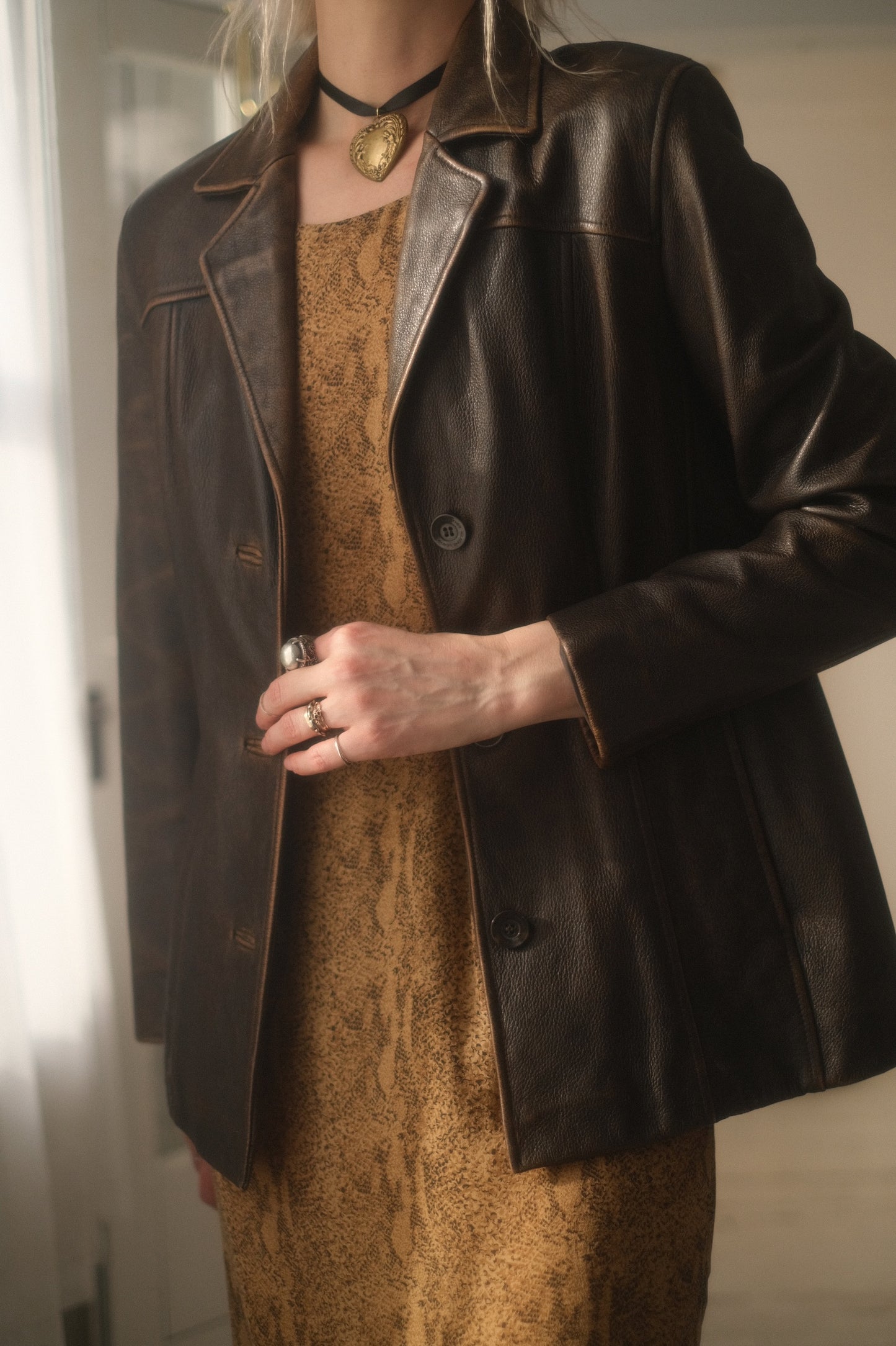 2000s Tobacco Leather Jacket