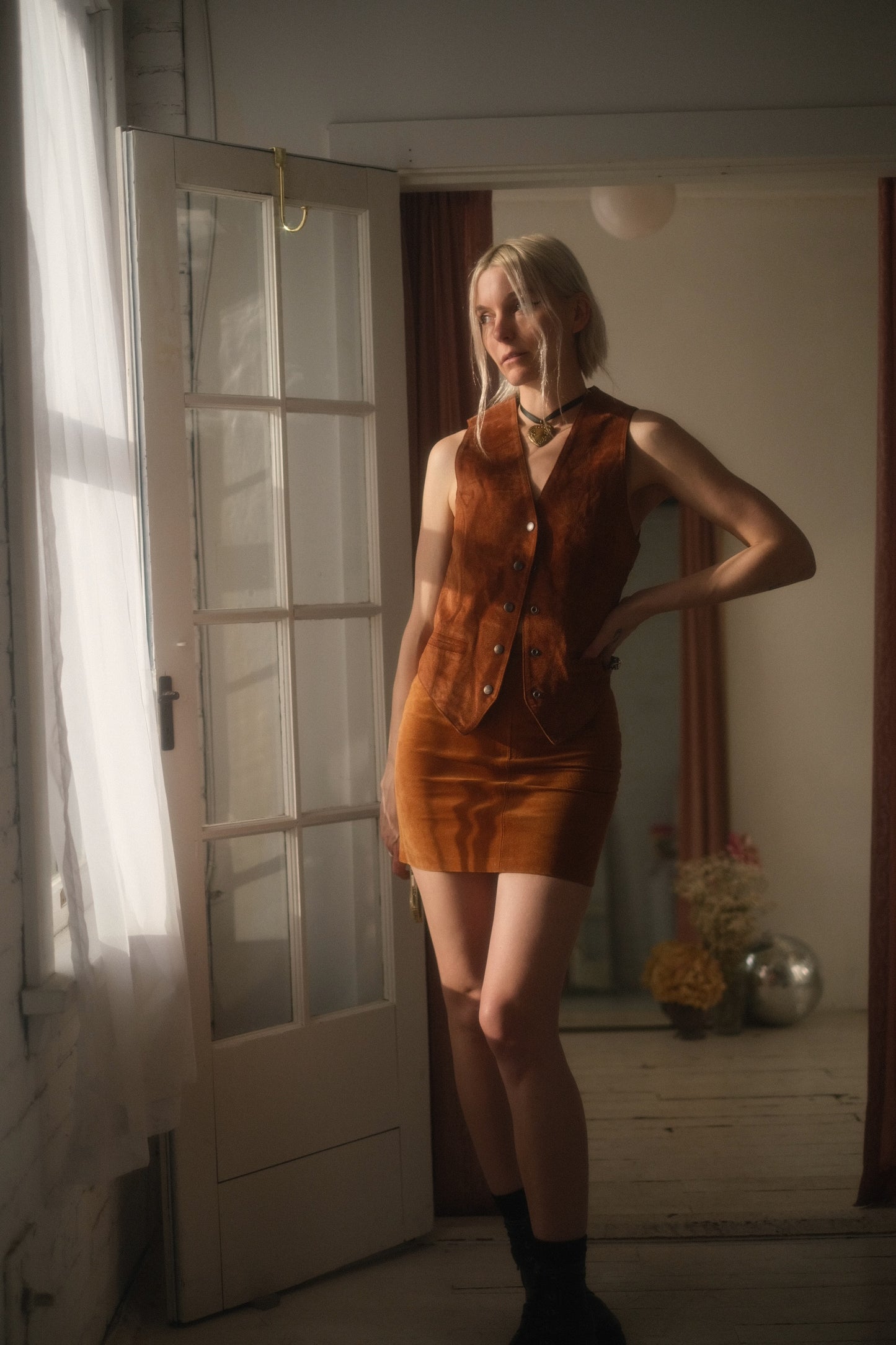 1980s Sienna Suede Skirt