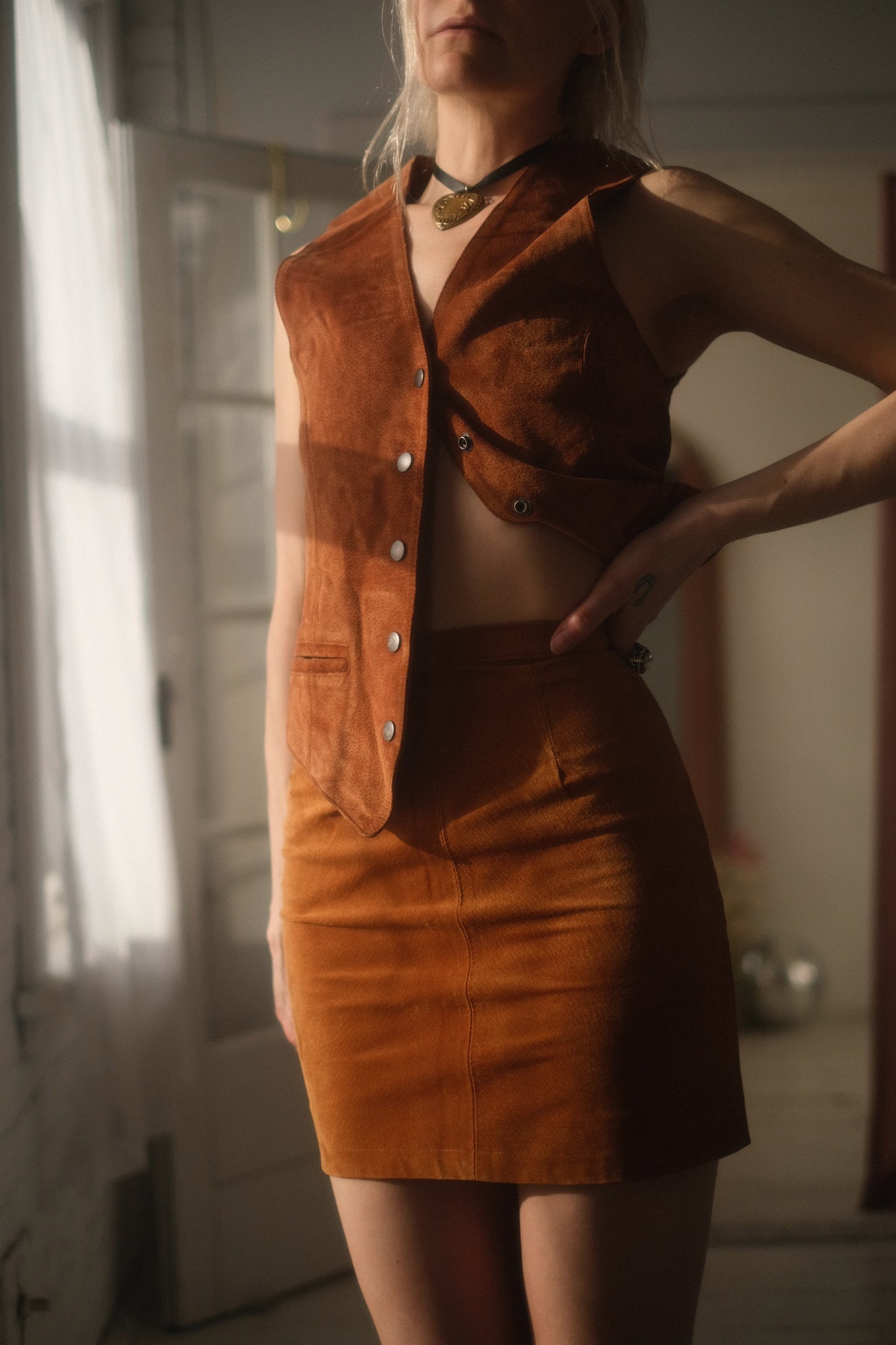 1980s Sienna Suede Skirt