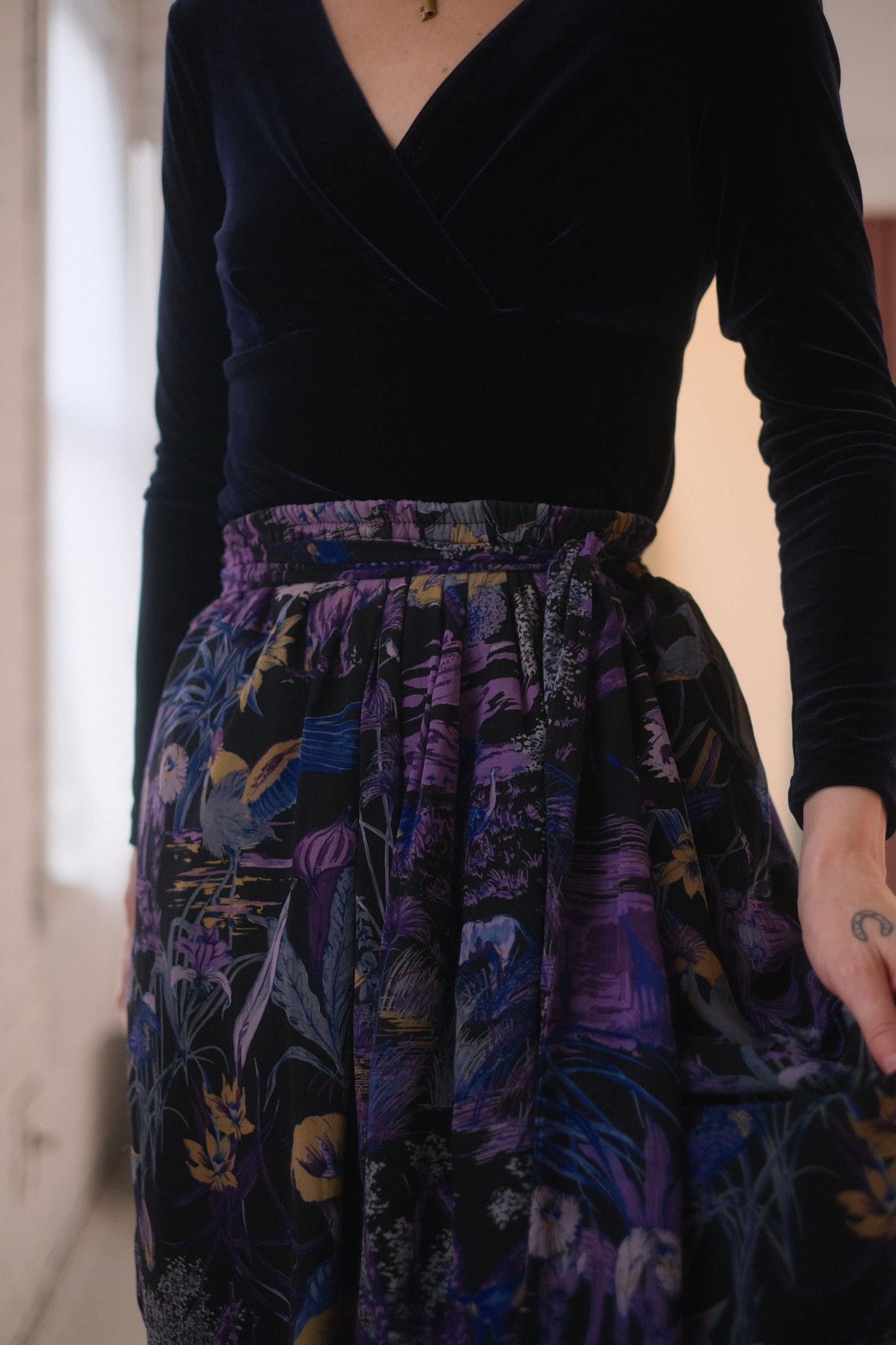 1990s Silk Tropico Skirt