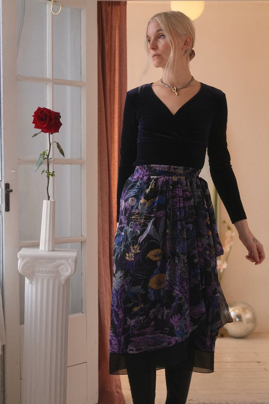 1990s Silk Tropico Skirt