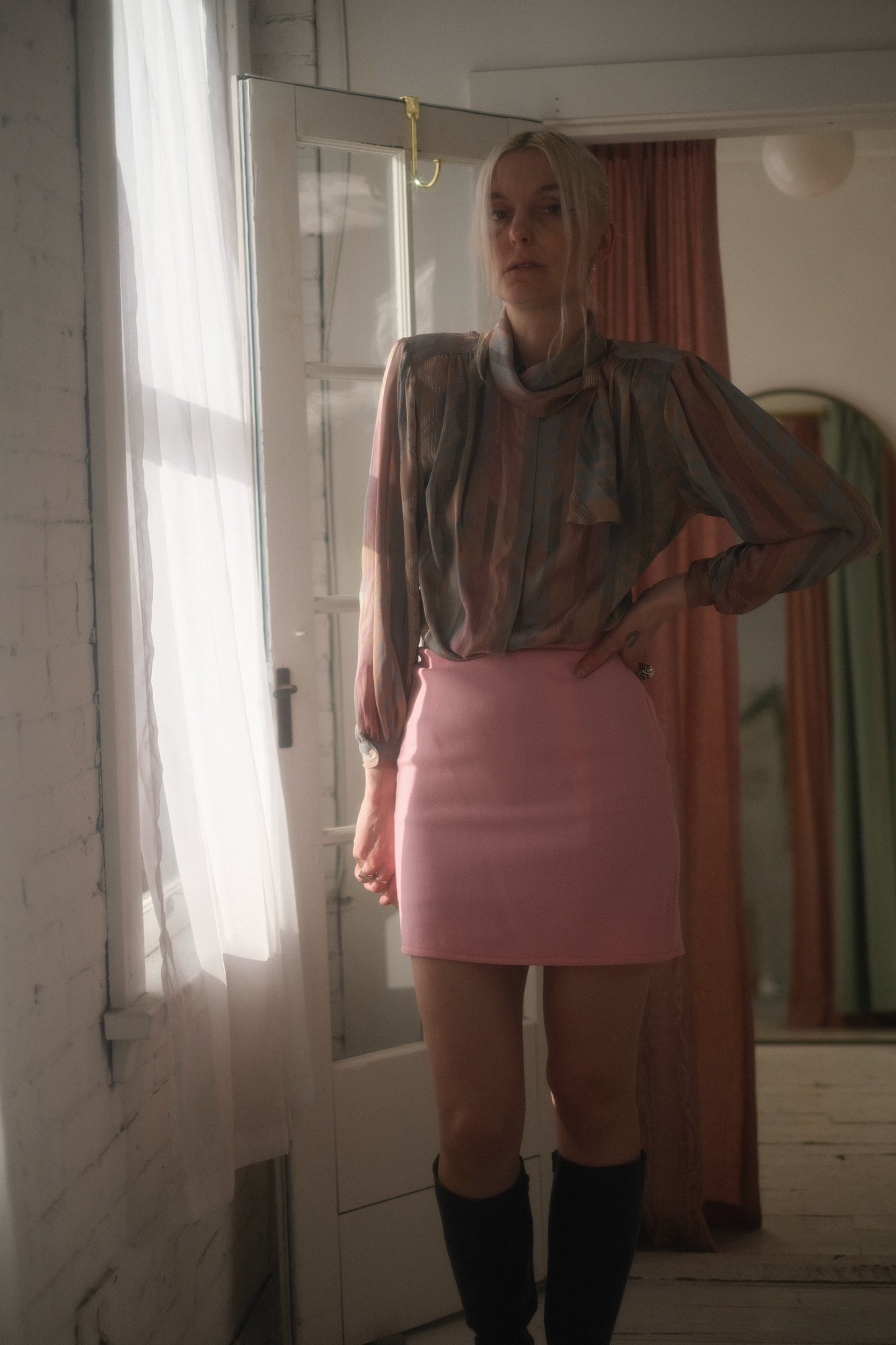 1970s Dusk Bow Blouse