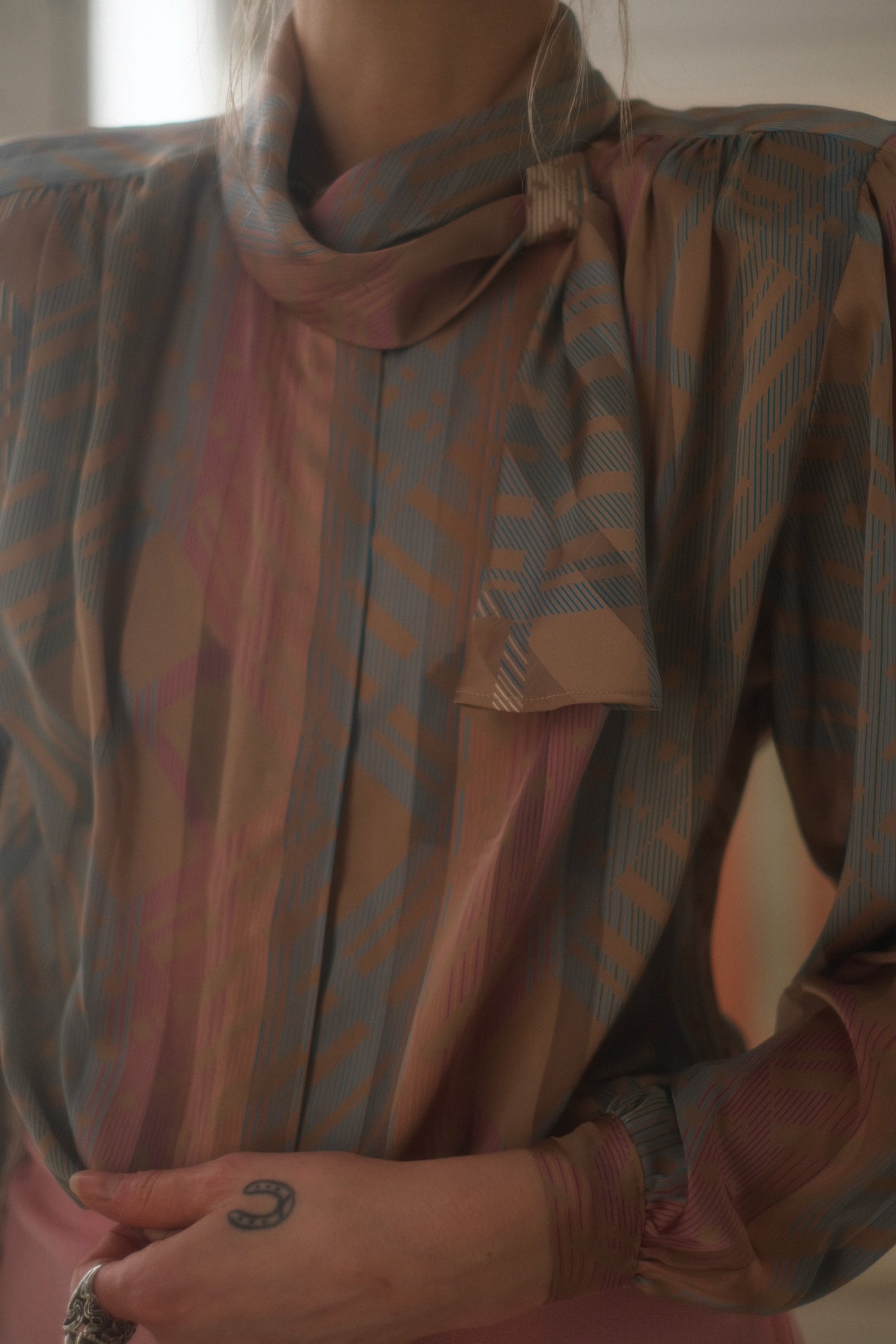 1970s Dusk Bow Blouse
