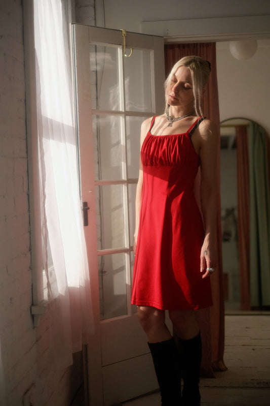 2000s Cerise Mini Dress