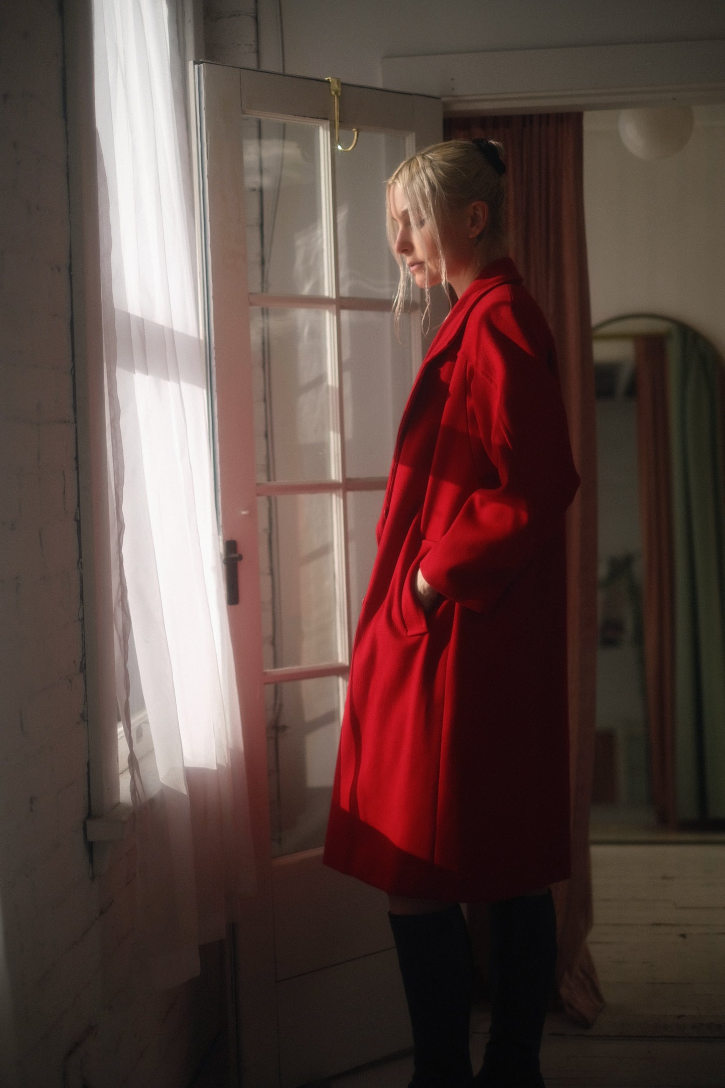 1980s Cerise Wool Overcoat
