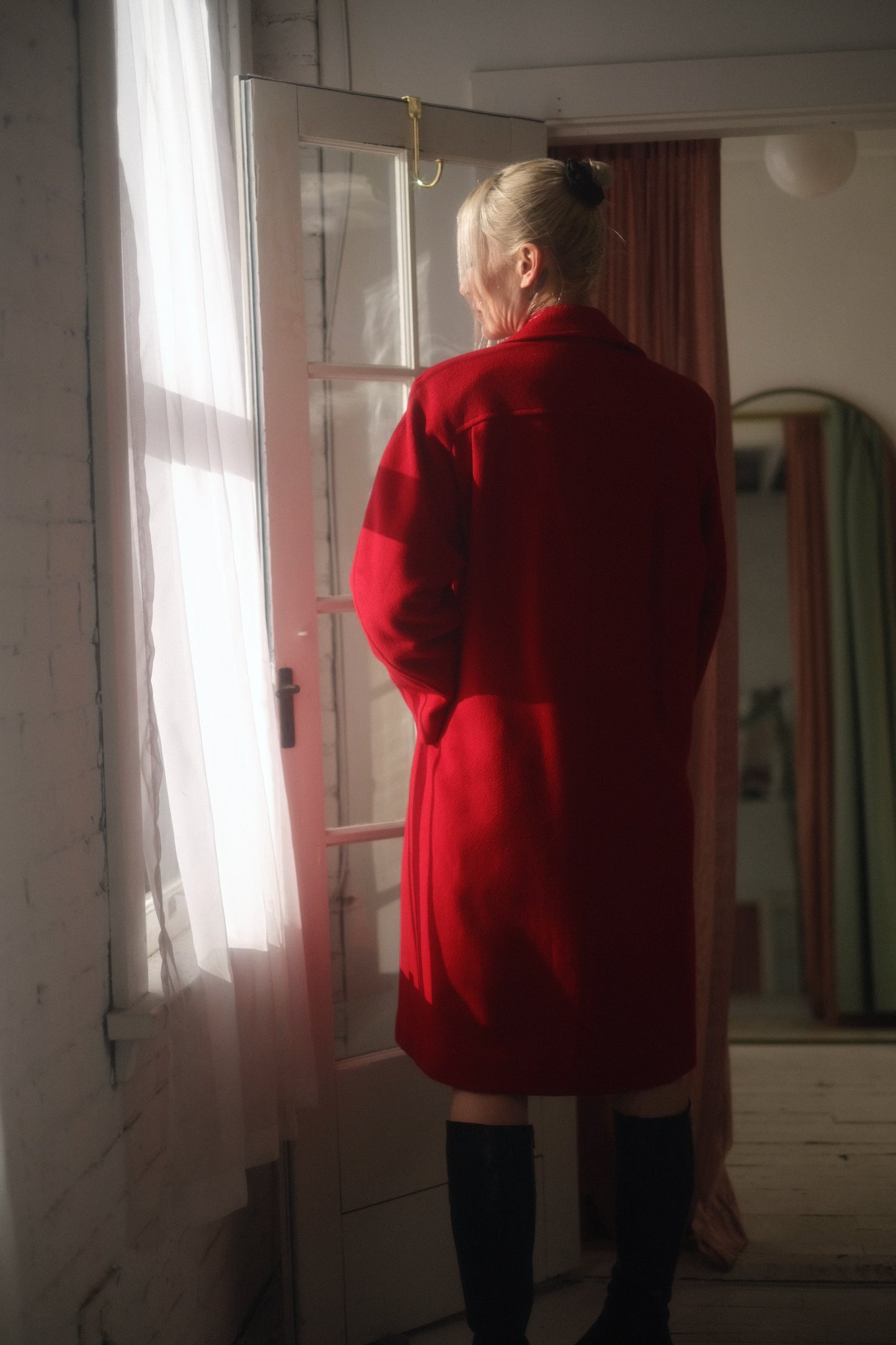 1980s Cerise Wool Overcoat