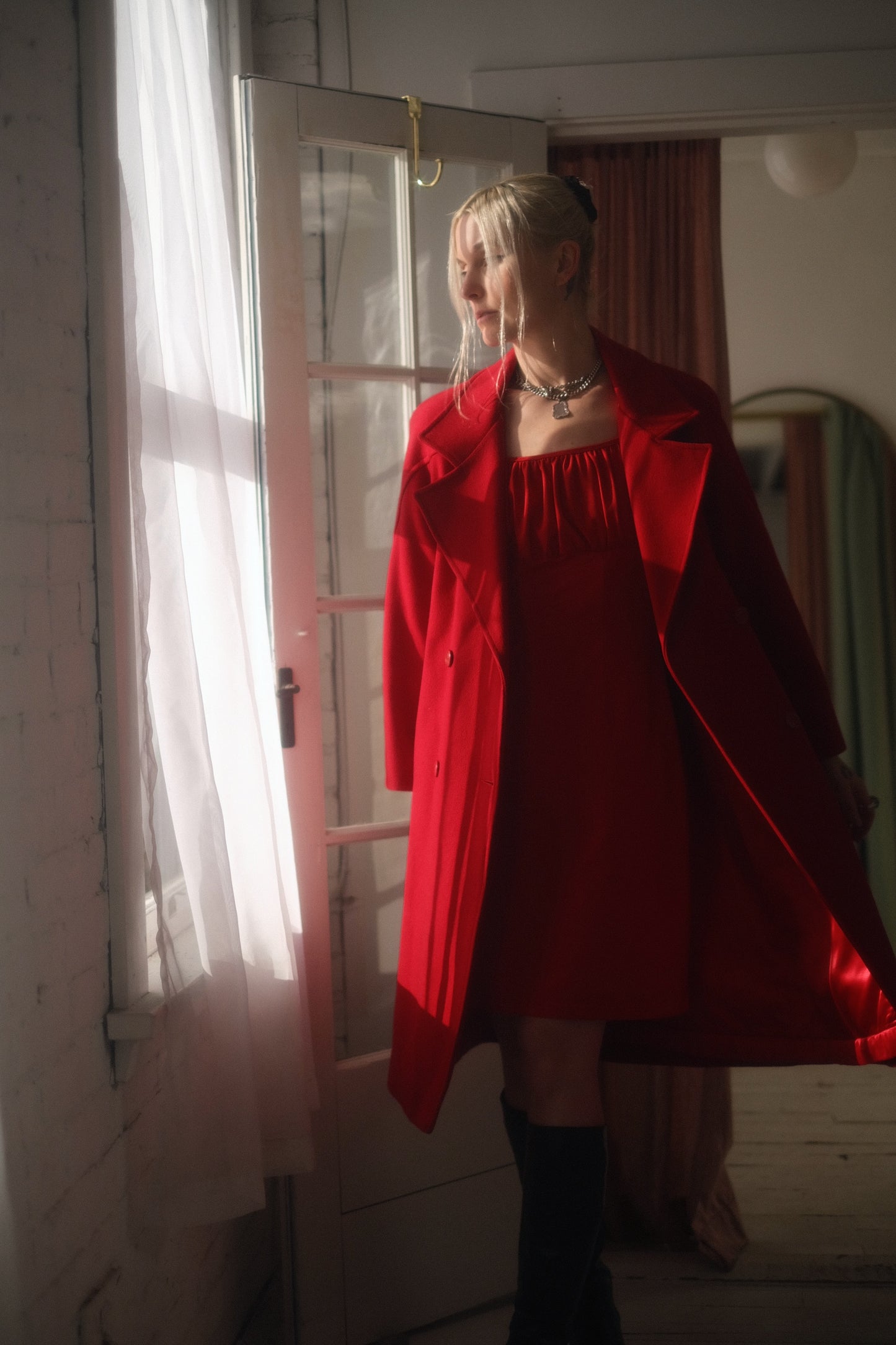1980s Cerise Wool Overcoat