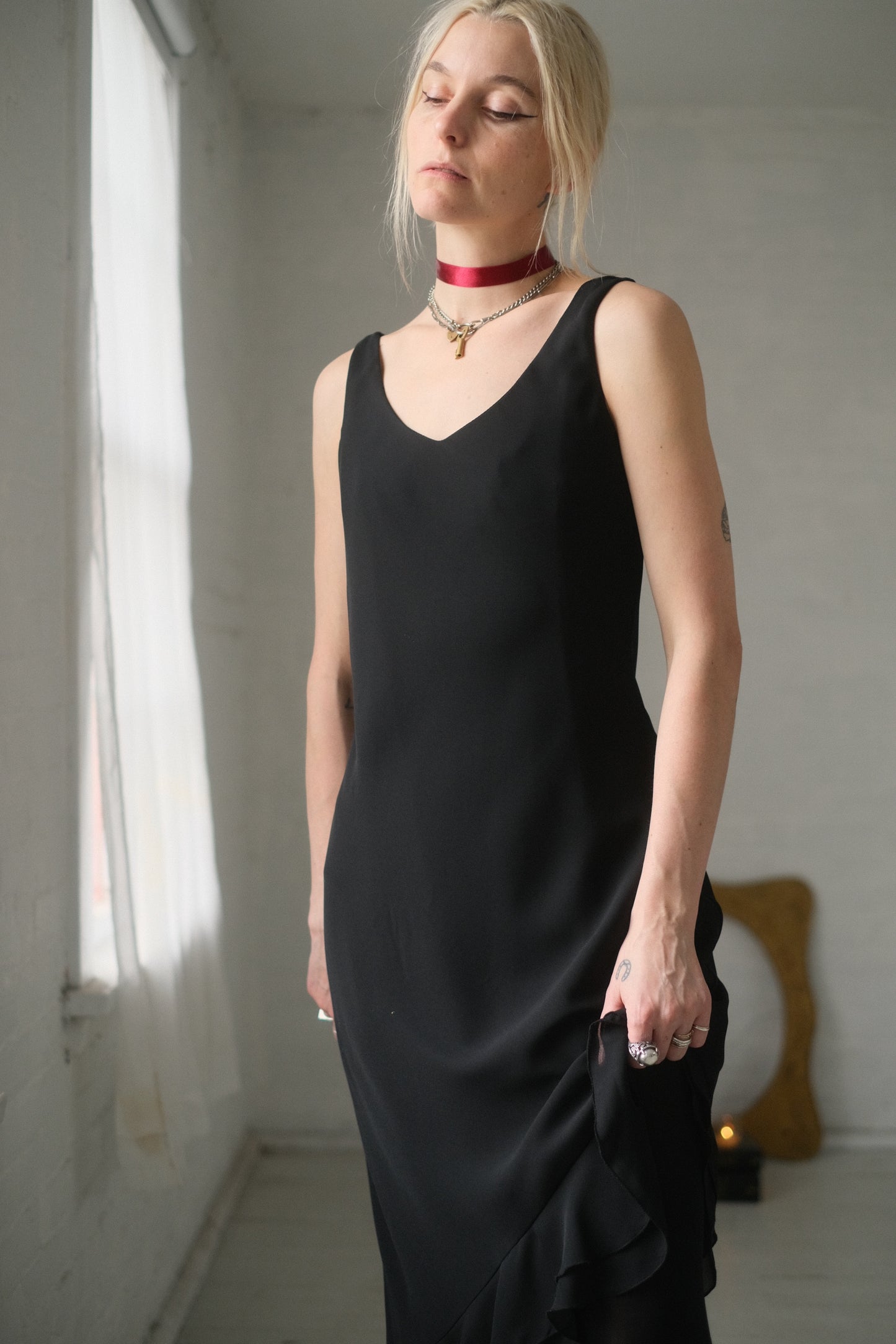 1990s Asymmetrical Dress