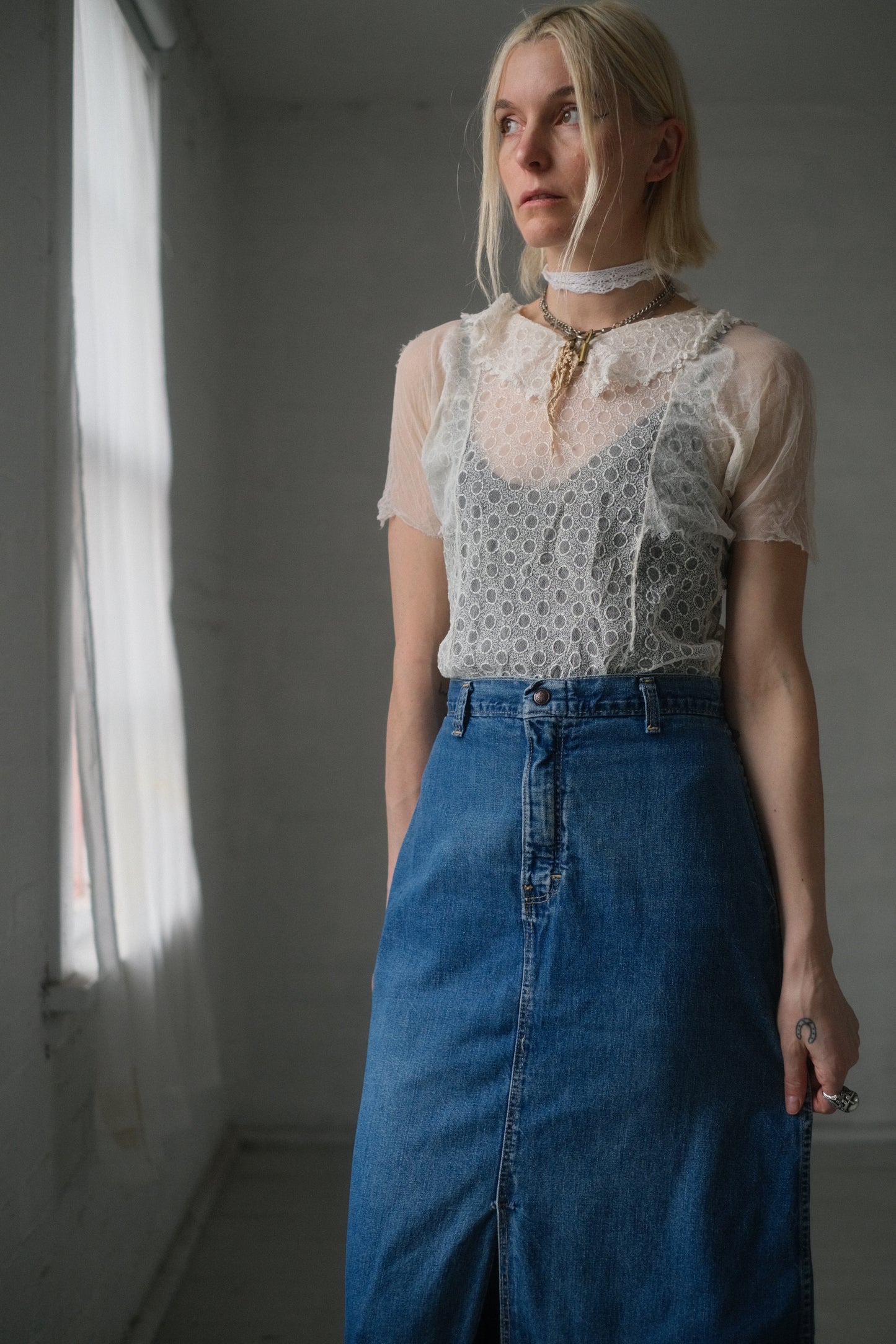 1980s Soft + Worn Jean Skirt