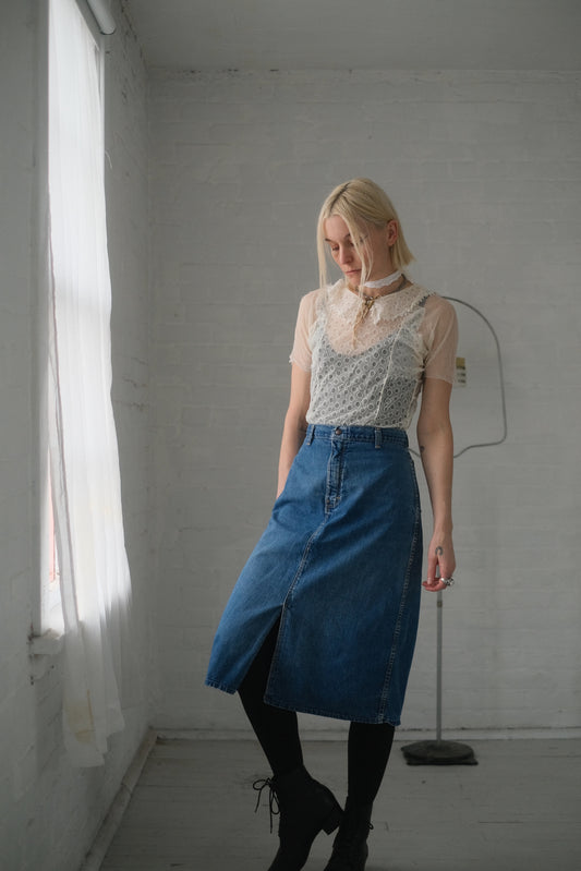 1980s Soft + Worn Jean Skirt