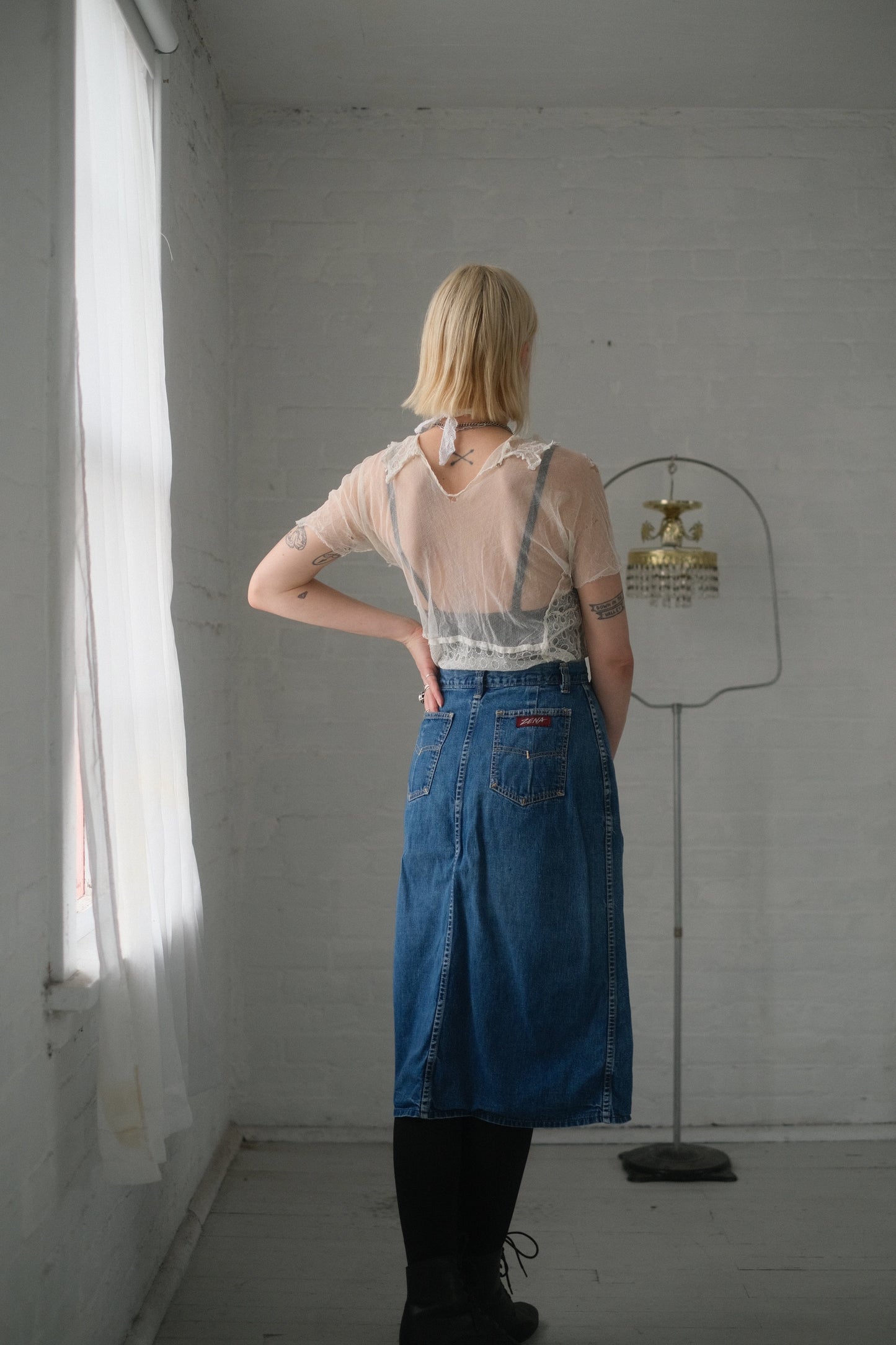 1980s Soft + Worn Jean Skirt