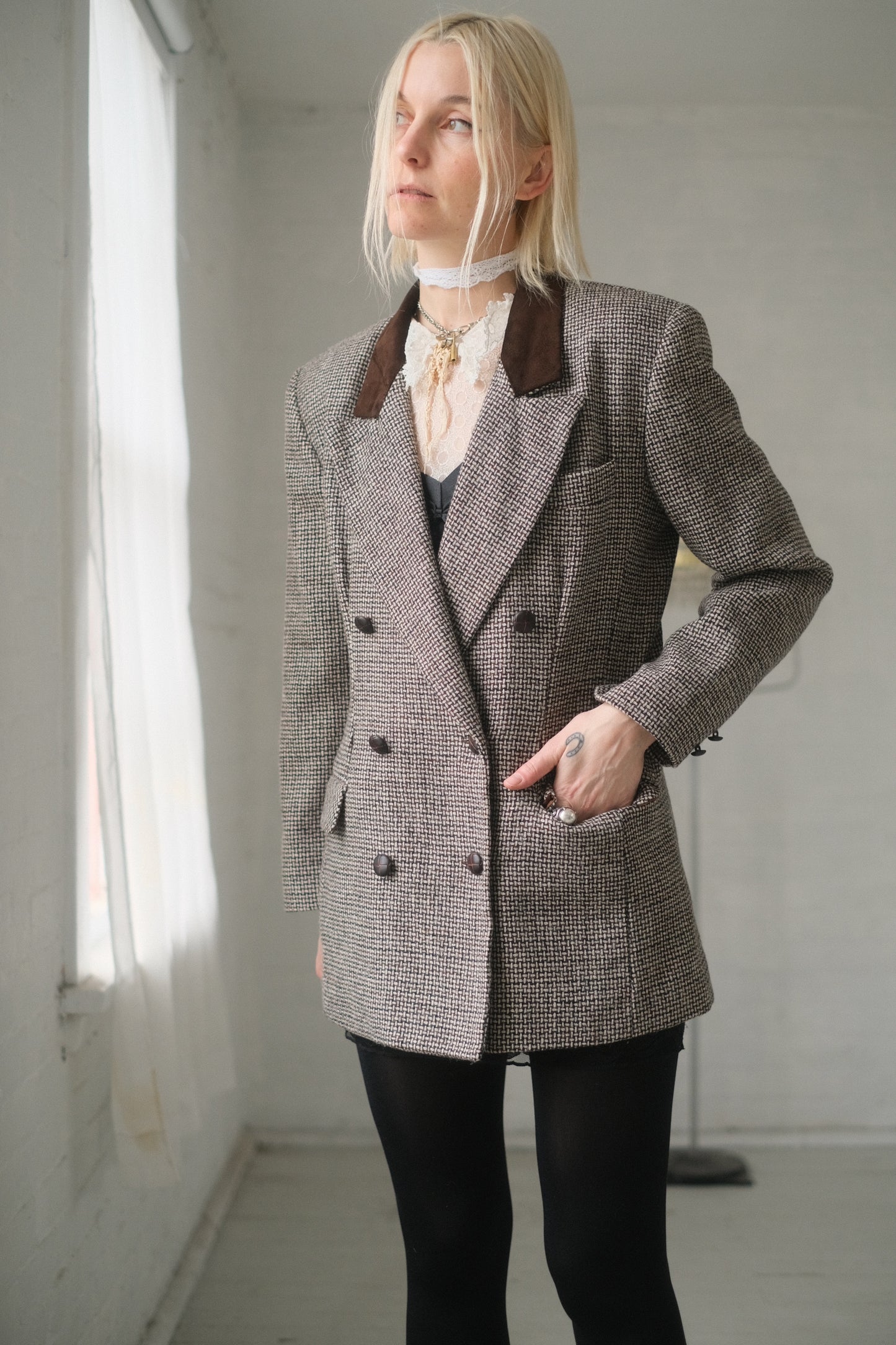 1980s Woven Suit Jacket