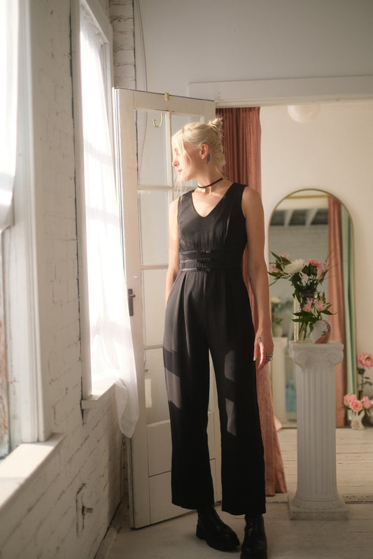 1980s Tuxedo Jumpsuit
