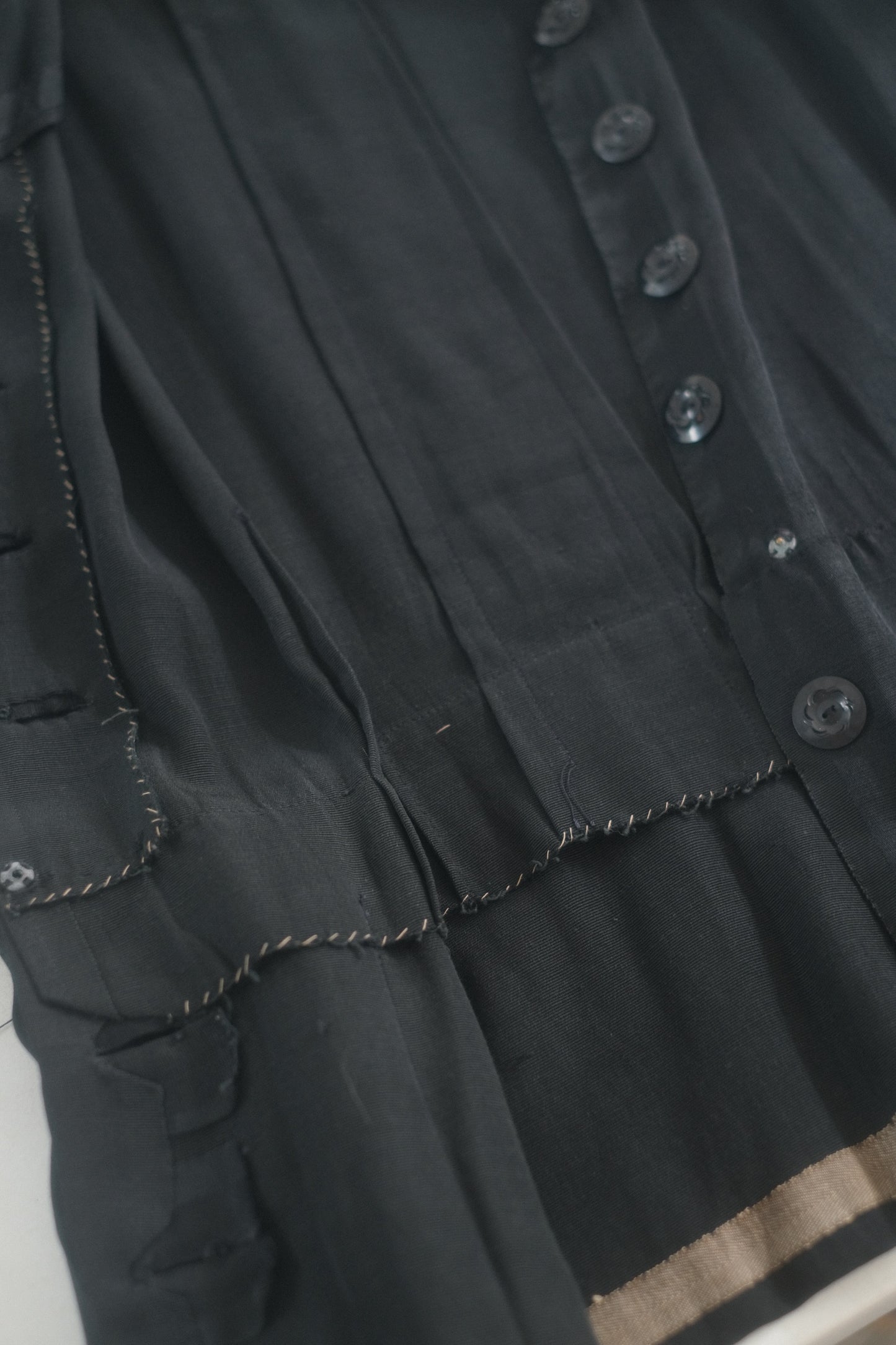 1930s Satin Button Up