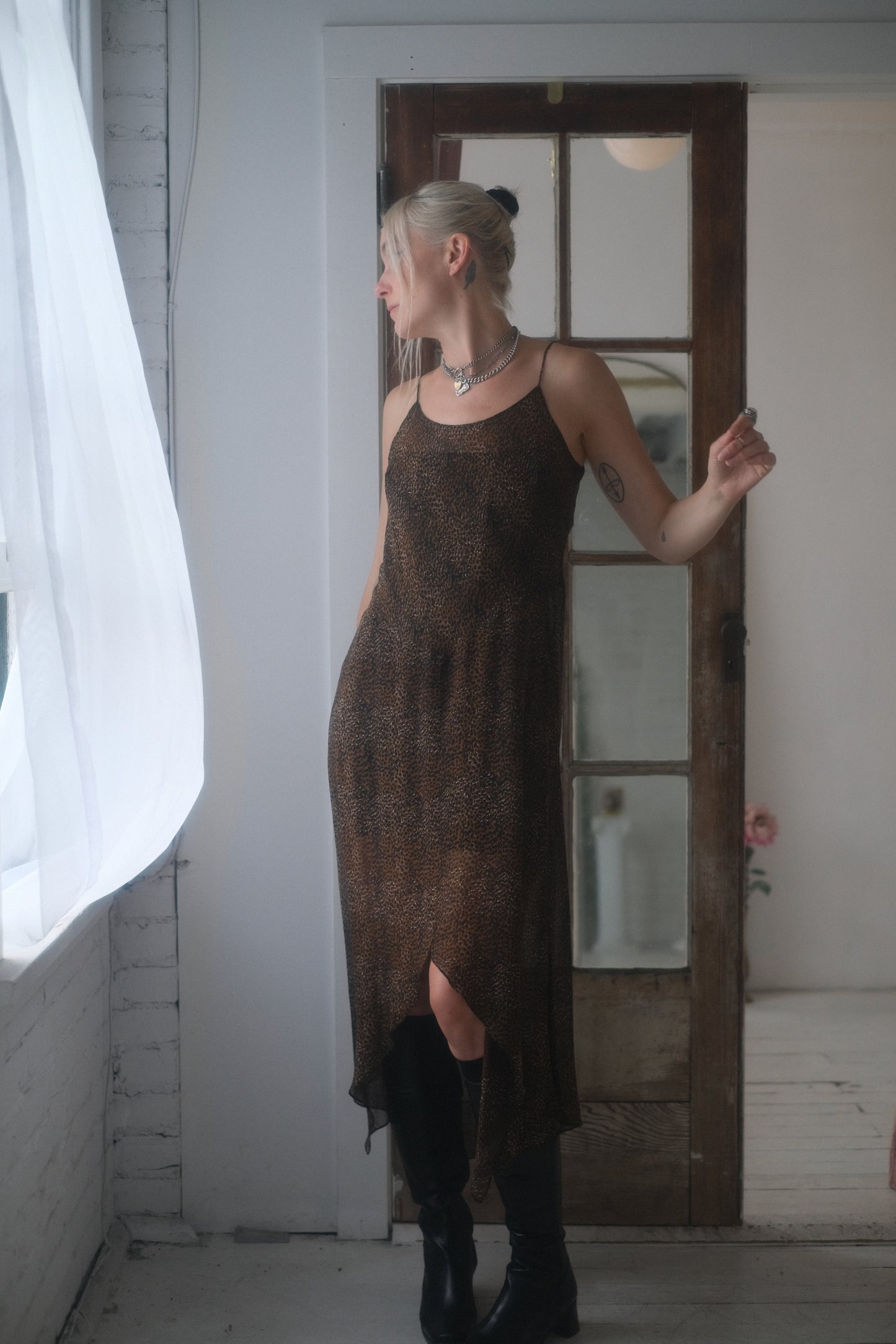 2000s Sheer Leopard Dress