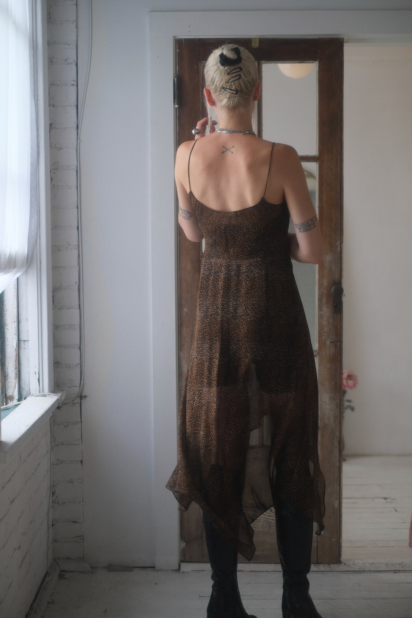 2000s Sheer Leopard Dress