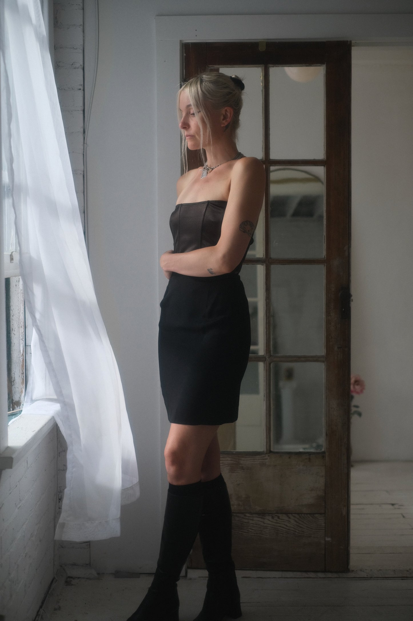 1980s Noir Mini Skirt
