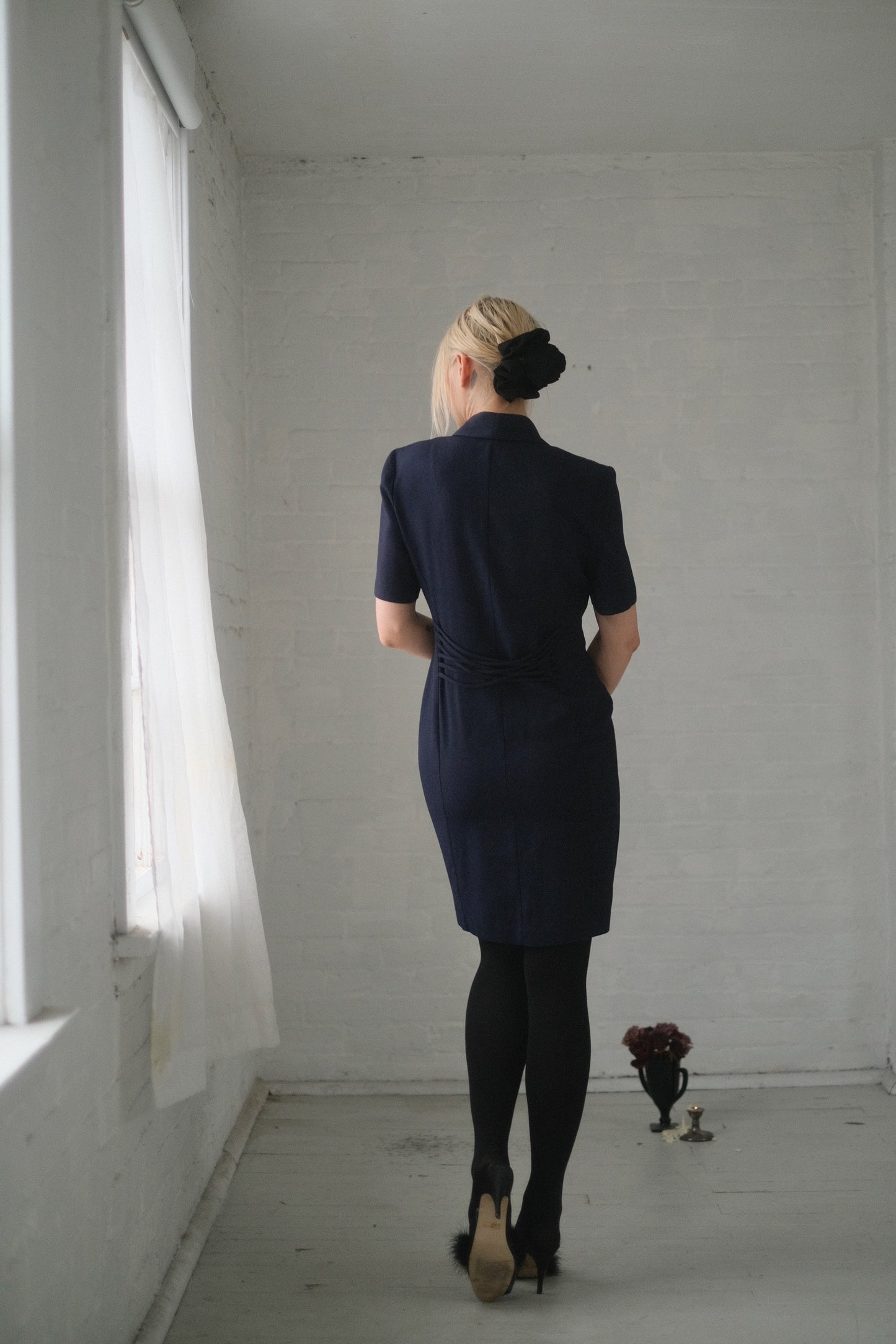 1980s Navy Blazer Dress