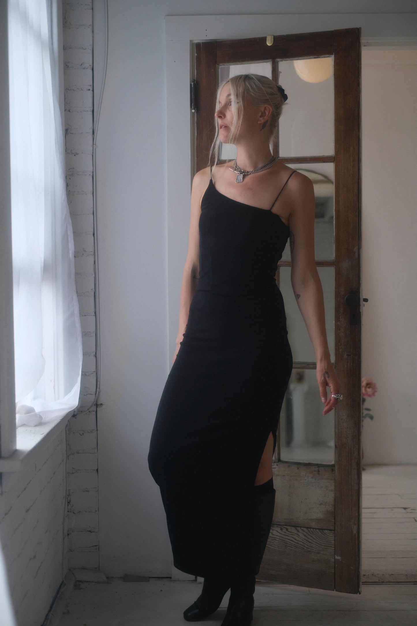 1990s Asymmetrical Maxi Dress