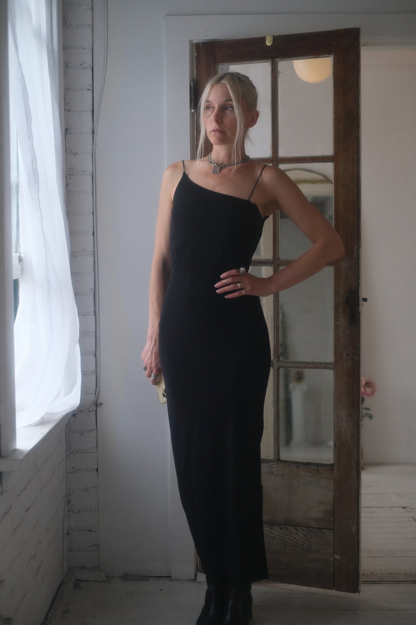 1990s Asymmetrical Maxi Dress