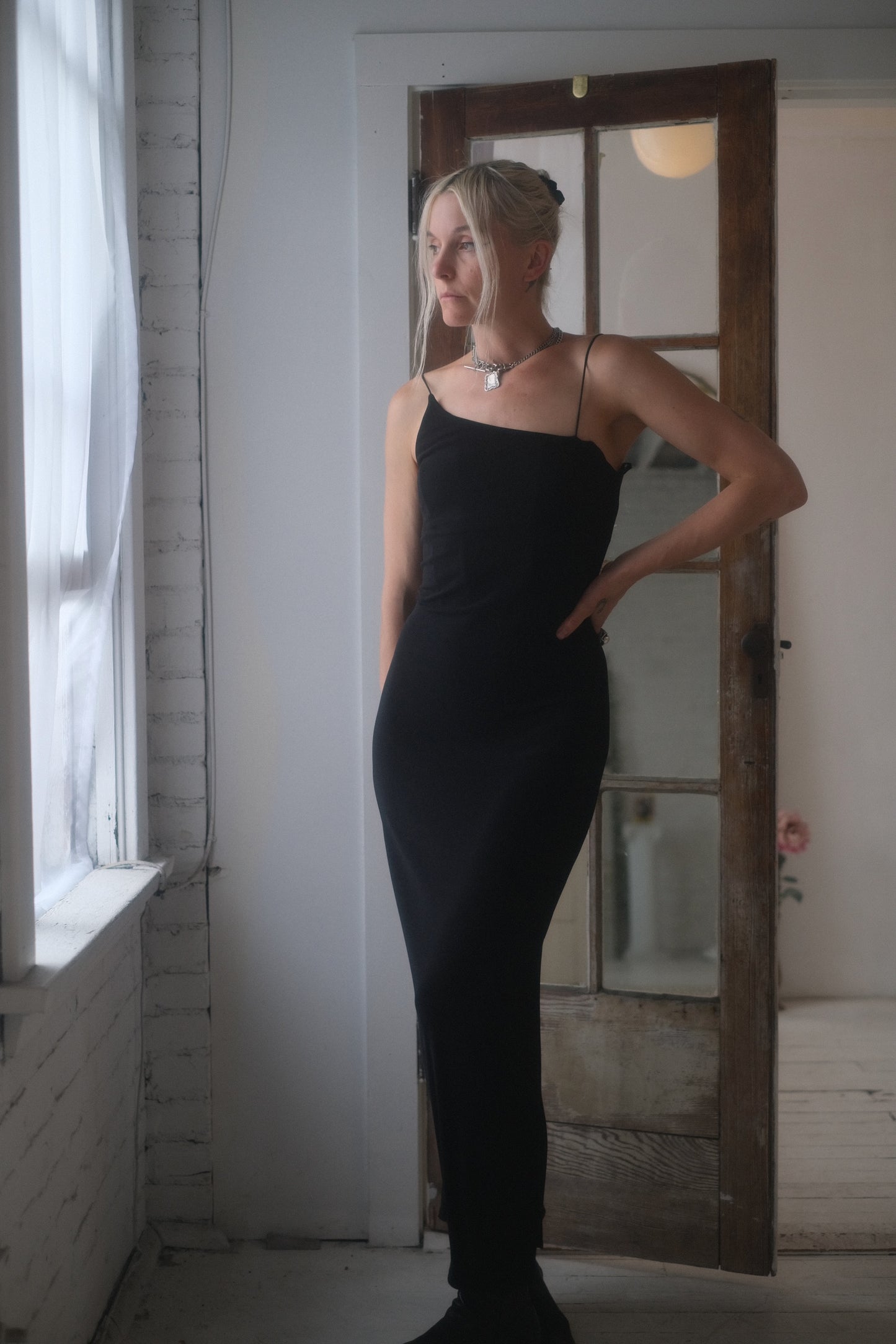 1990s Asymmetrical Maxi Dress